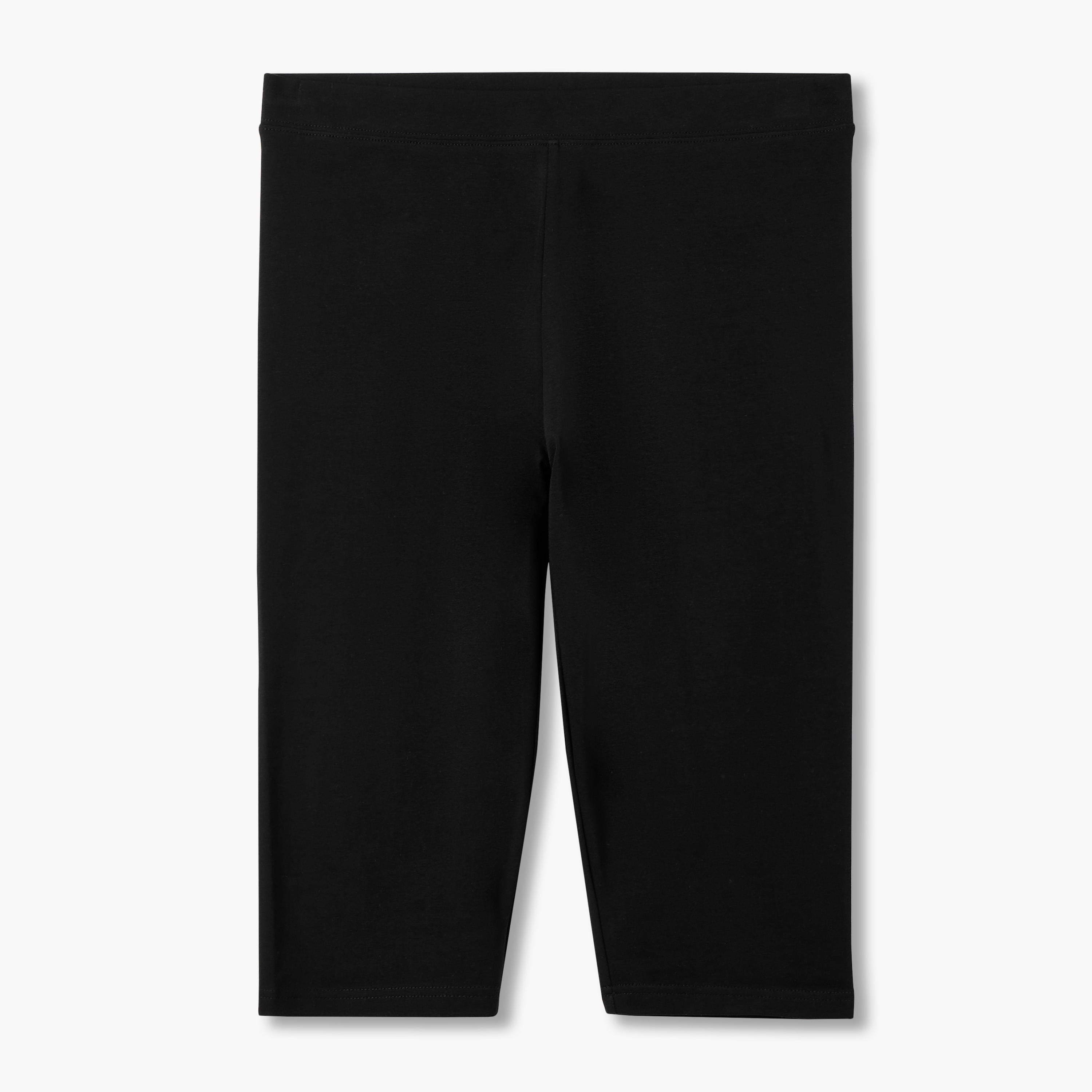 طقم من 2 بنطلون ليقنز بطول الركبة وخصر متوسط الارتفاع بحزام مطاطي-women-clothing-bottoms-leggings-image-4