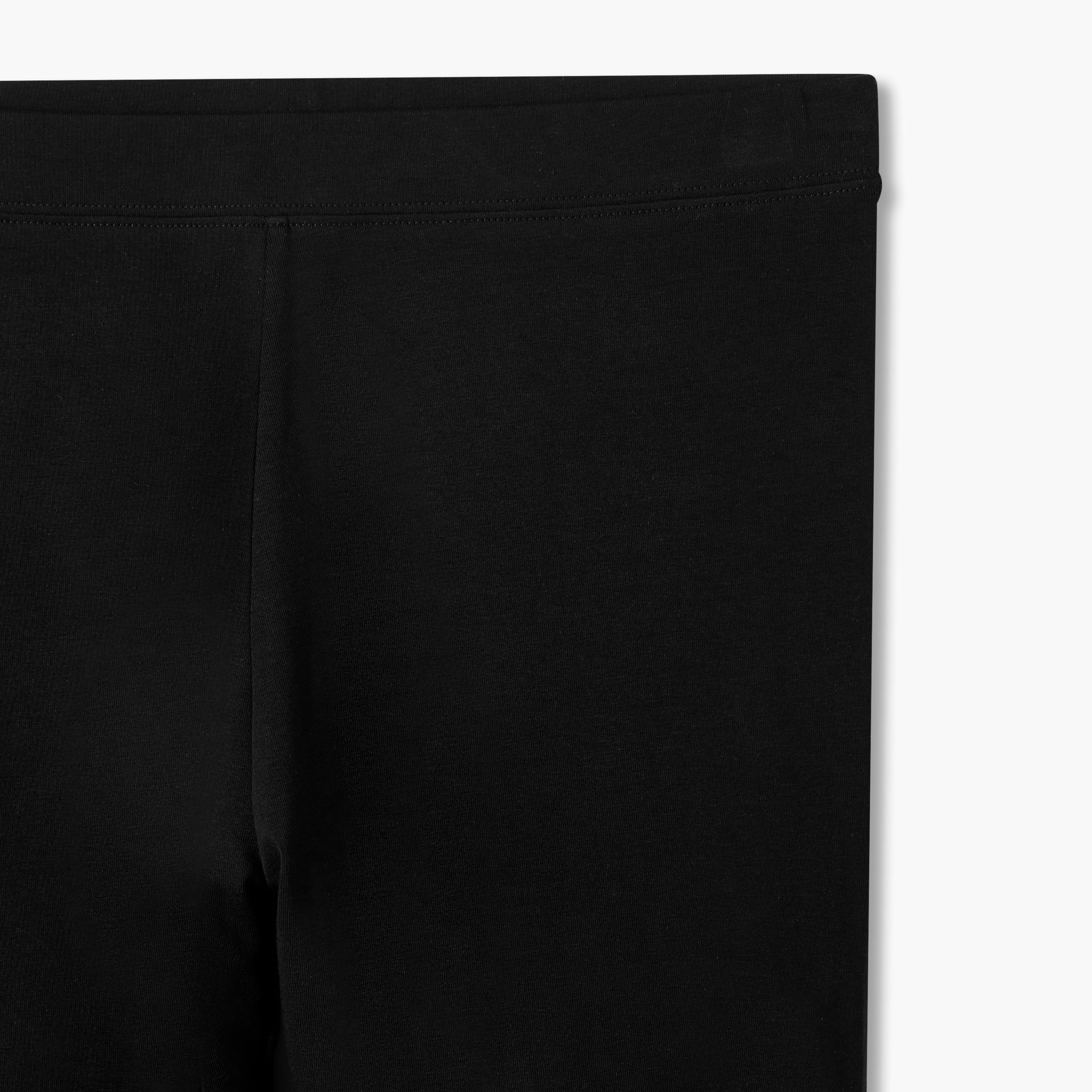 Pack of 2 Mid-Rise Knee Length Leggings with Elasticated Waistband-women-clothing-bottoms-leggings-image-6