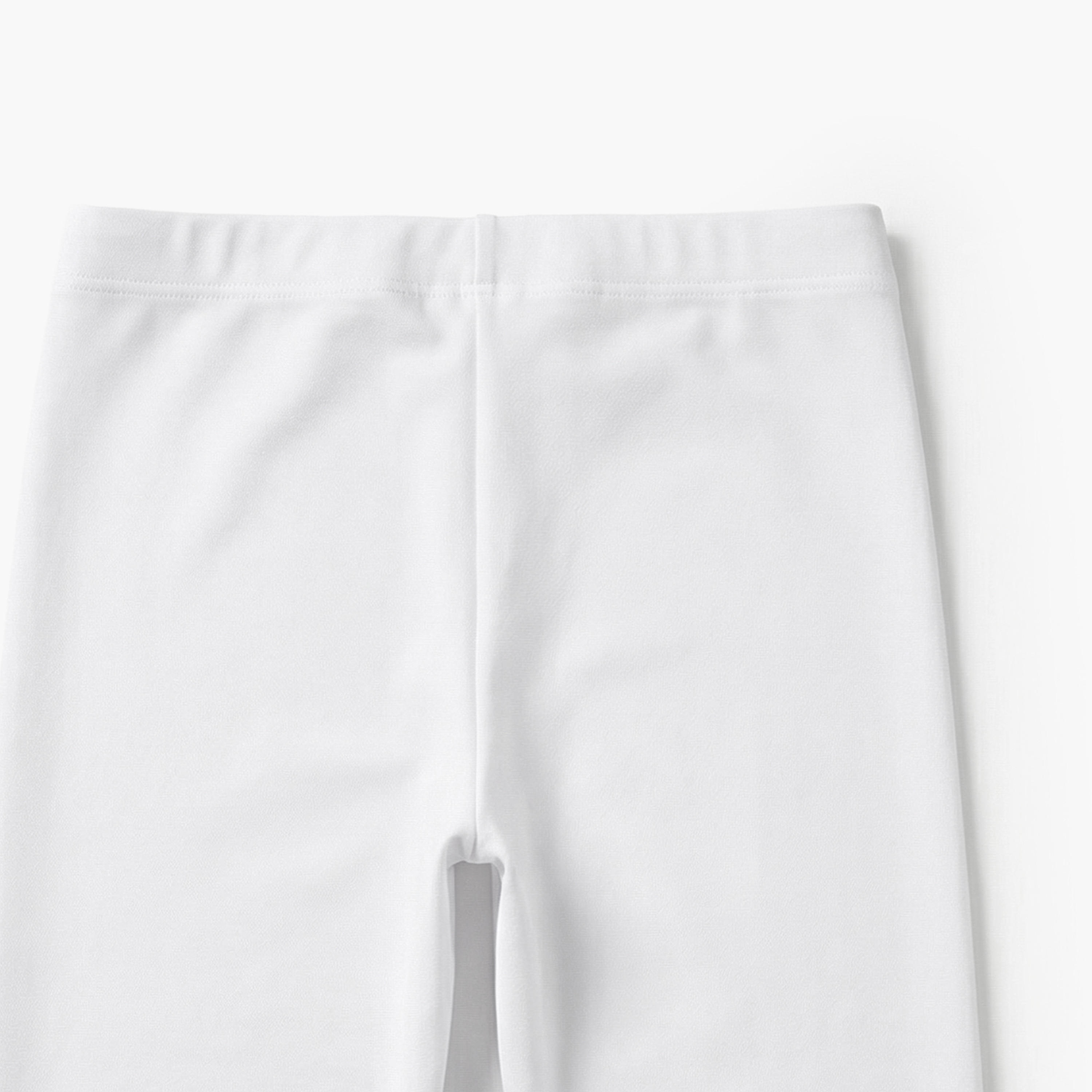 Pack of 2 Mid-Rise Knee Length Leggings with Elasticated Waistband-women-clothing-bottoms-leggings-image-4