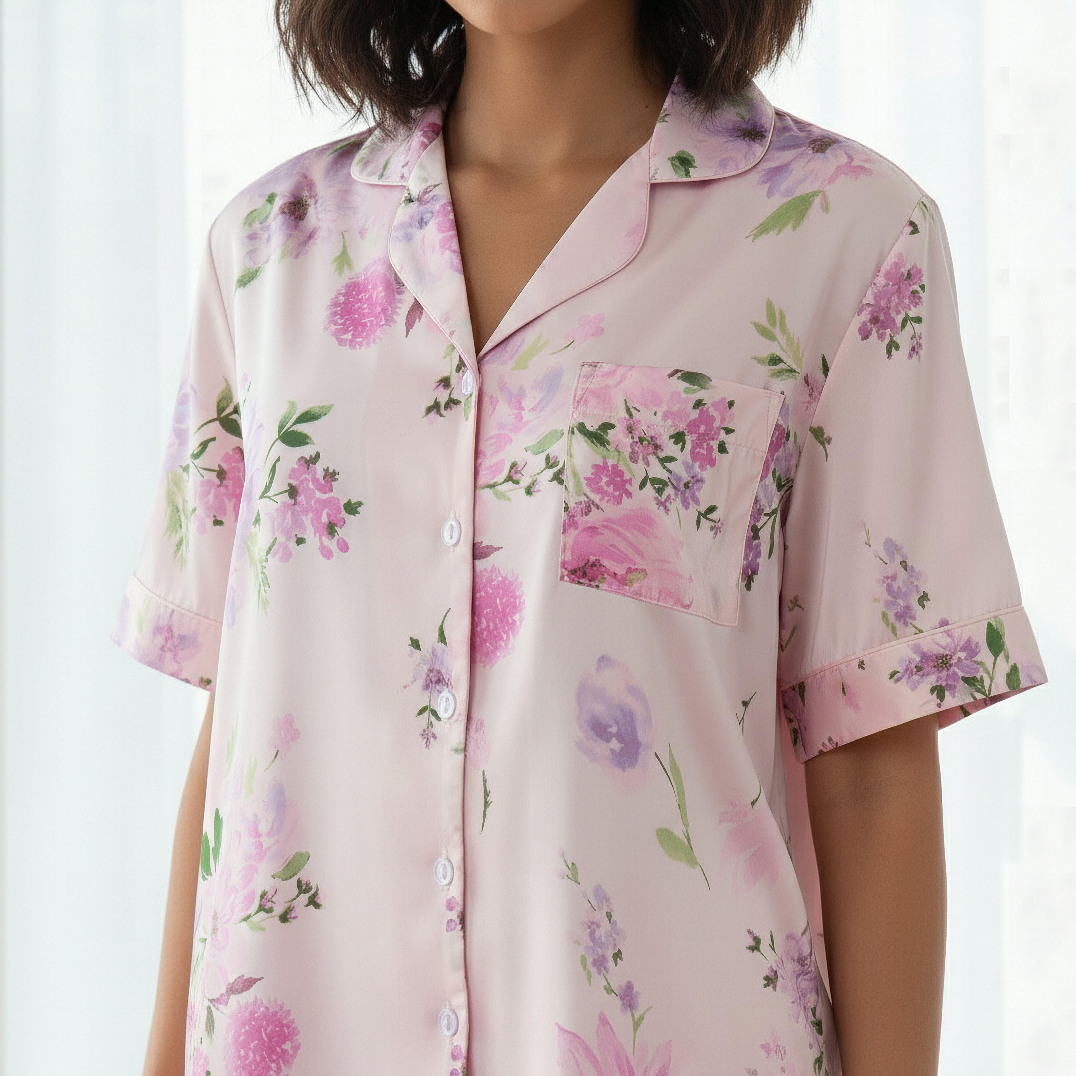 طقم شورت وقميص بأزرار من آدارايا-women-clothing-nightwear-pyjamas-shortsets-image-5