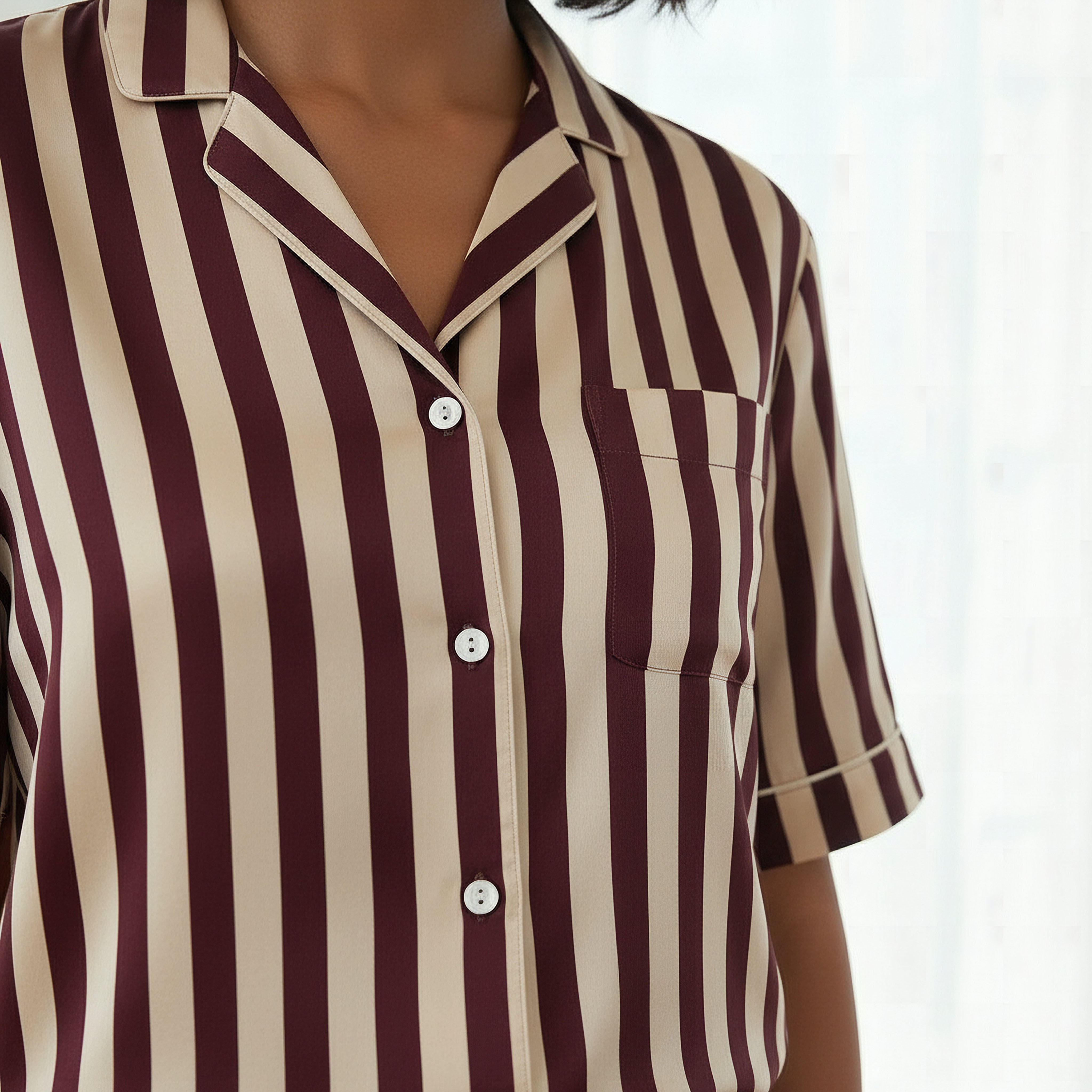 Aadaraya Shorts Set Button-Down Shirt & Shorts-women-clothing-nightwear-pyjamas-shortsets-image-5