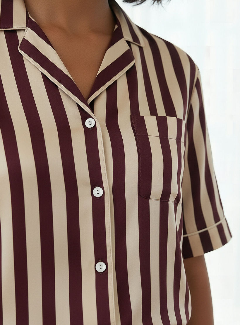 Aadaraya Shorts Set Button-Down Shirt & Shorts-women-clothing-nightwear-pyjamas-shortsets-image-5