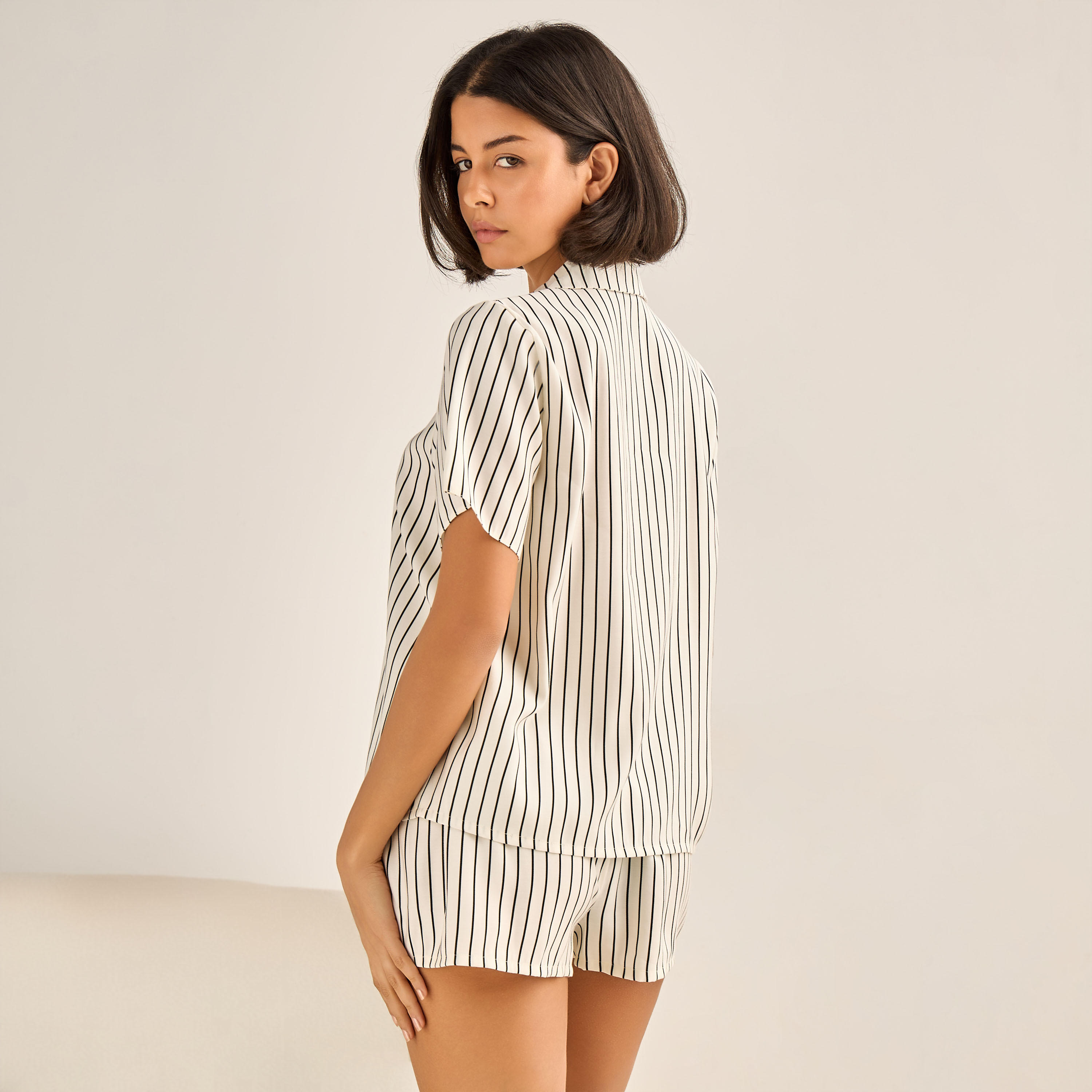 Aadaraya Shorts Set Button-Down Shirt & Shorts-women-clothing-nightwear-pyjamas-shortsets-image-4