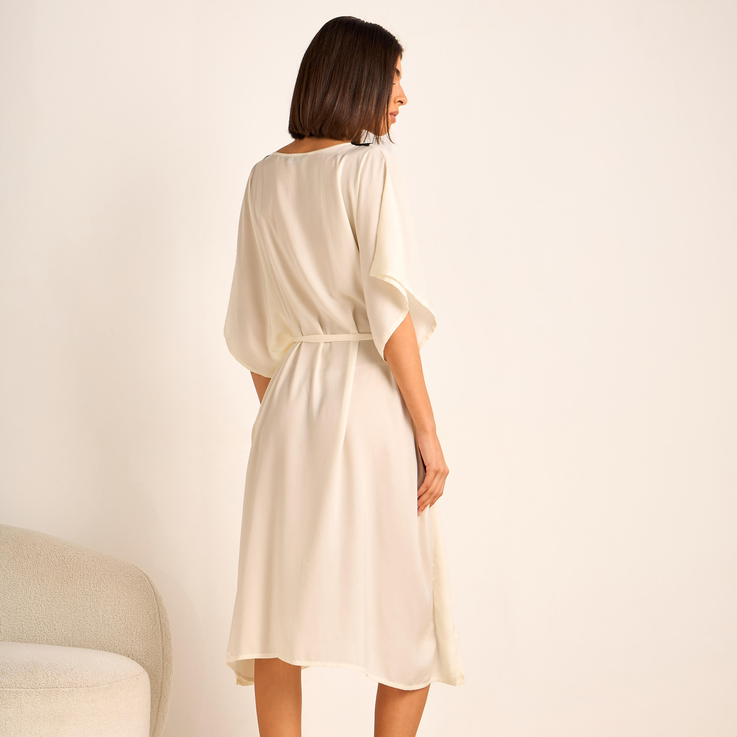 Adaraya Night Dress Short Sleeve With Belt-women-clothing-nightwear-nighties-image-3
