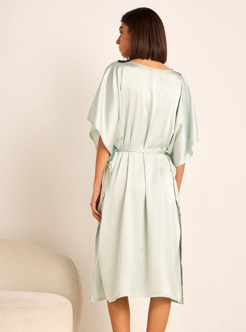 قميص نوم بأكمام قصيرة وحزام من آدارايا-women-clothing-nightwear-nighties-image-3