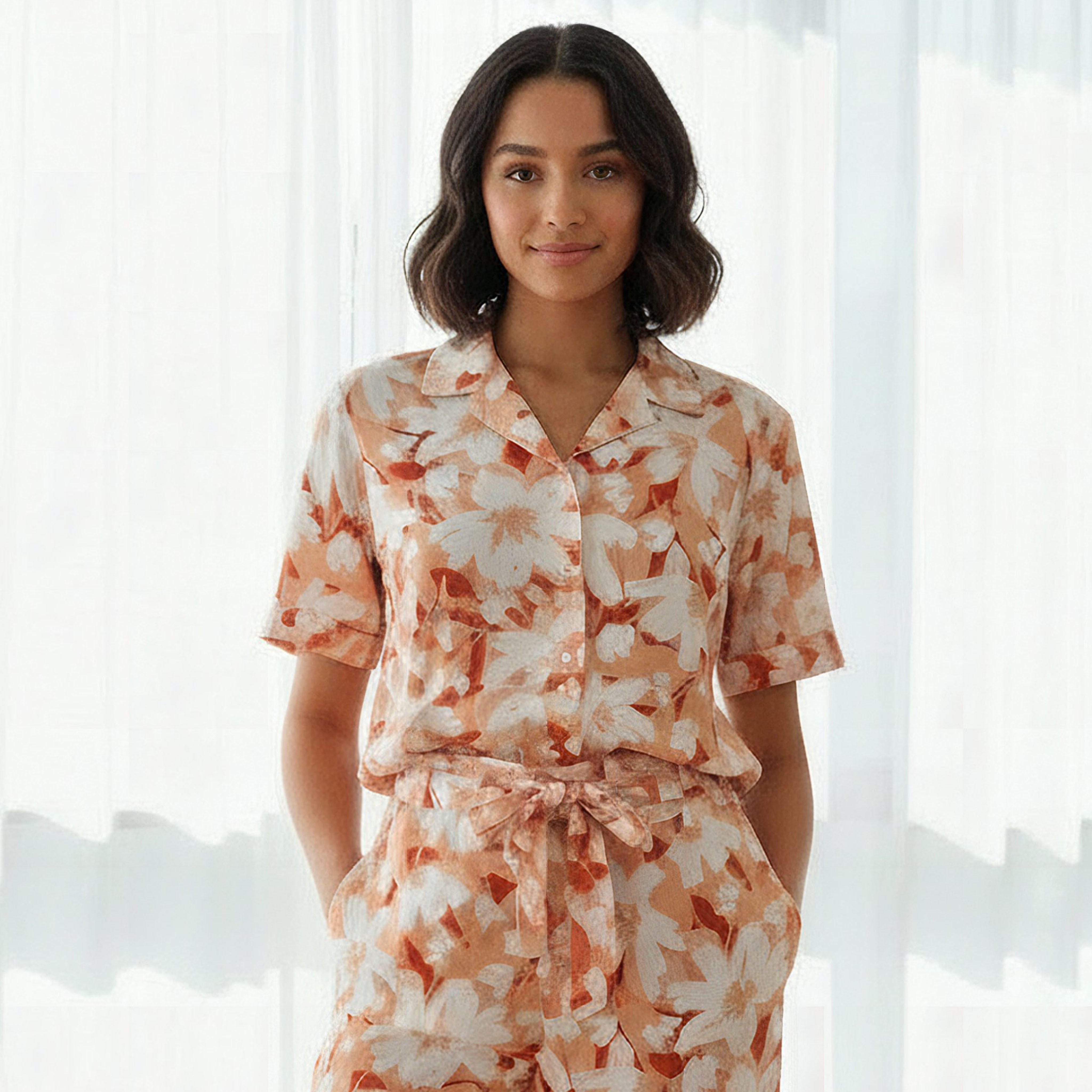 Aadaraya Pyjama Set Button-Down Shirt & Trousers-women-clothing-nightwear-pyjamas-longsets-image-2