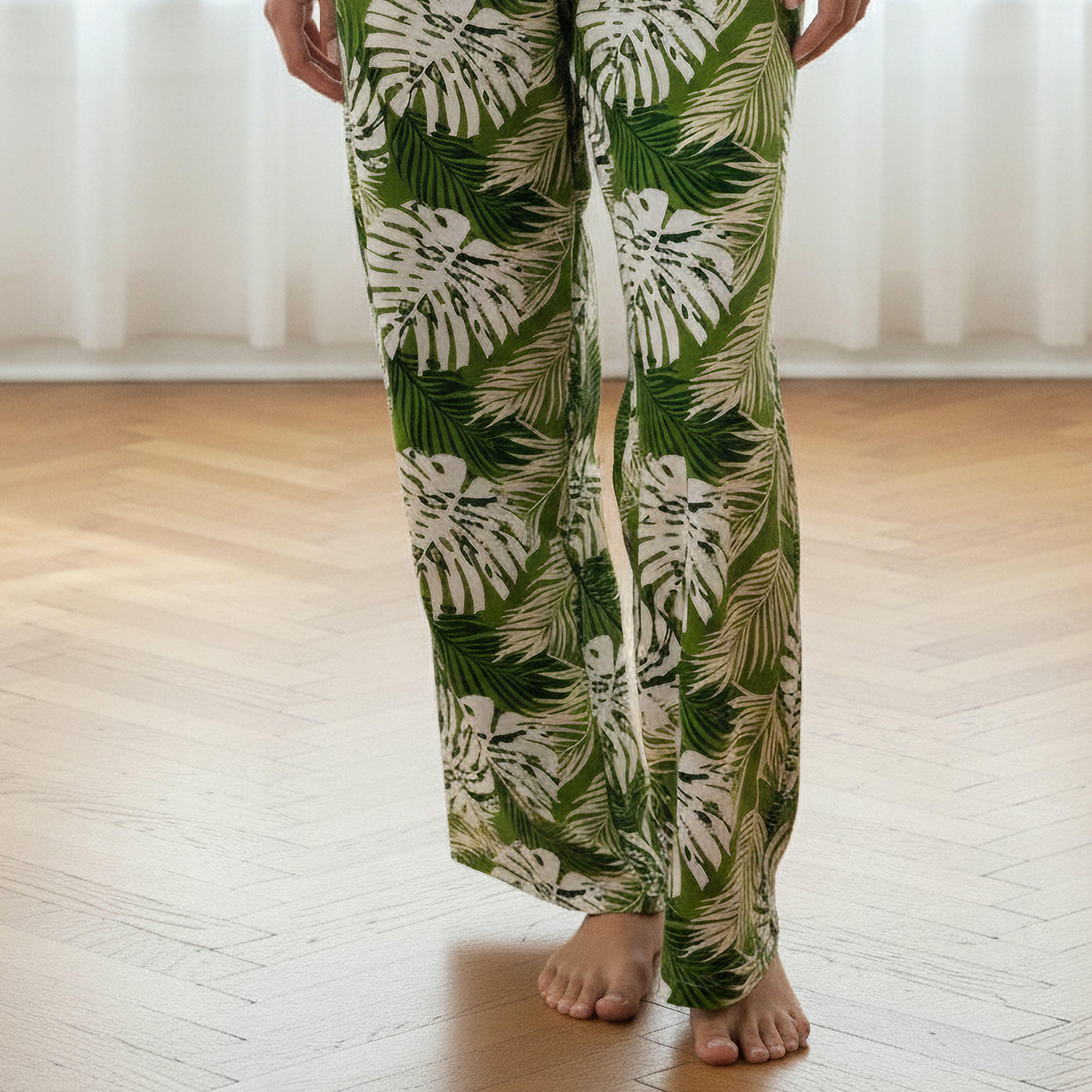 طقم بيجاما بقميص بأزرار وبنطلون من أدارايا-women-clothing-nightwear-pyjamas-longsets-image-6