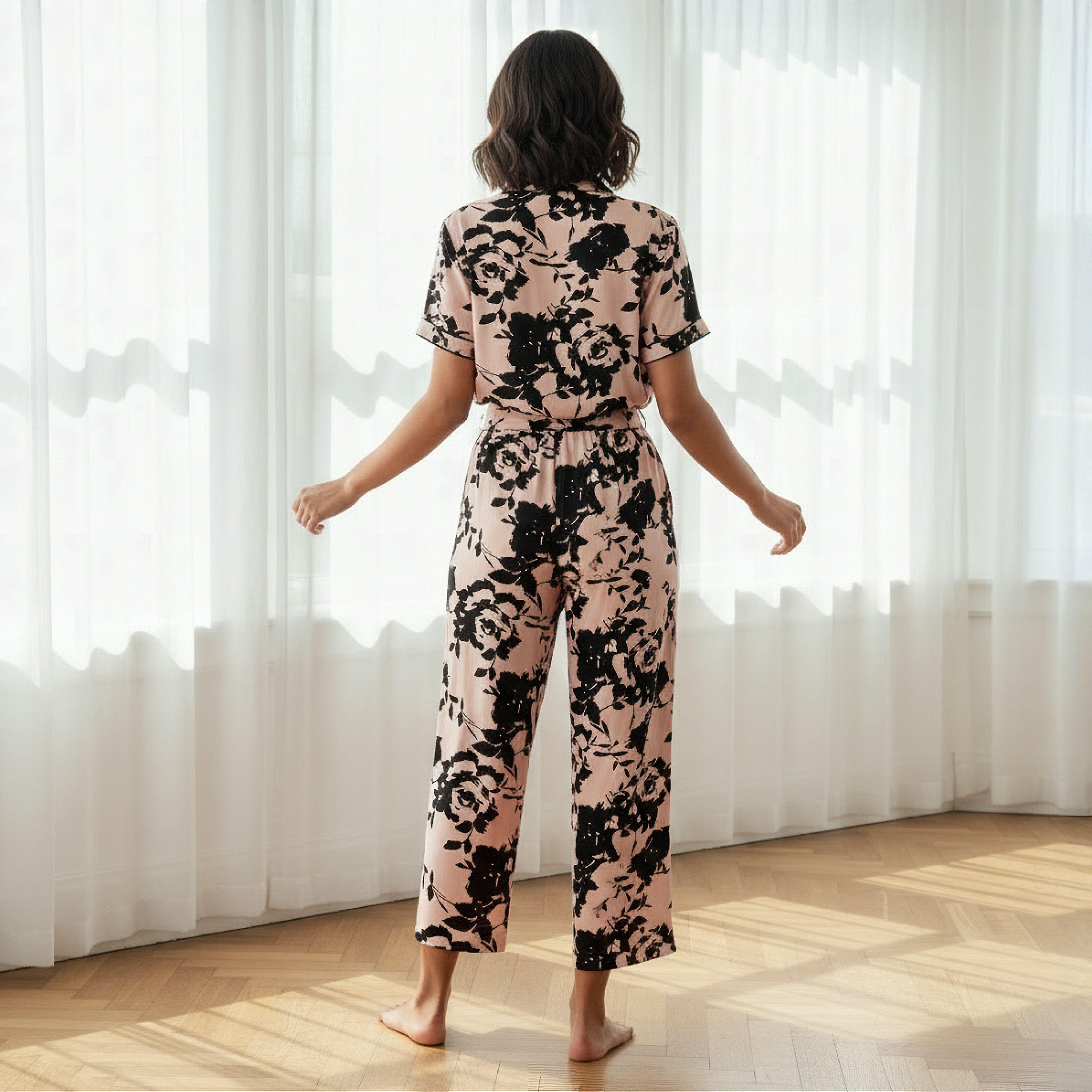 Aadaraya Pyjama Set Button-Down Shirt & Trousers-women-clothing-nightwear-pyjamas-longsets-image-3