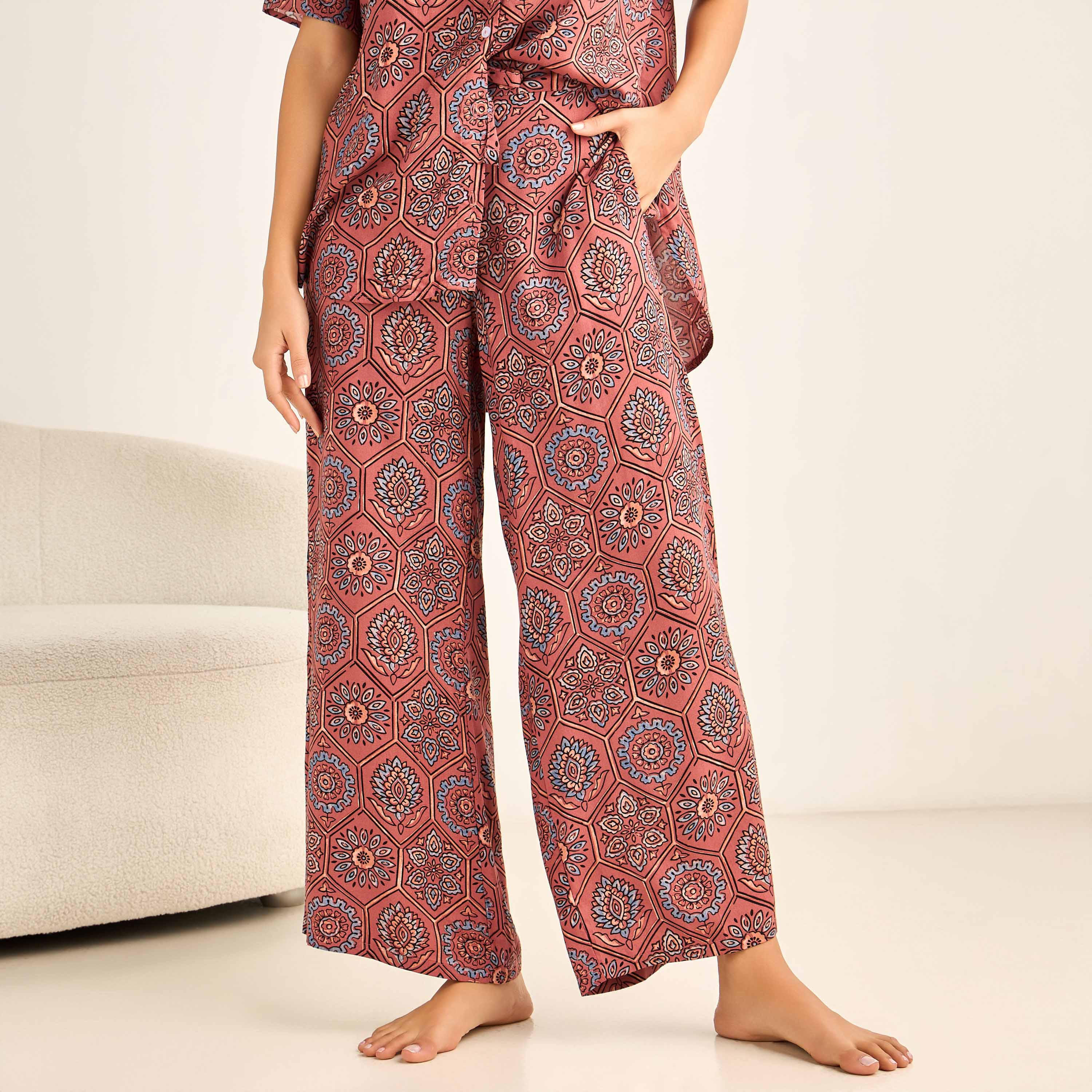 Aadaraya Pyjama Set Button-Down Shirt & Trousers-women-clothing-nightwear-pyjamas-longsets-image-4