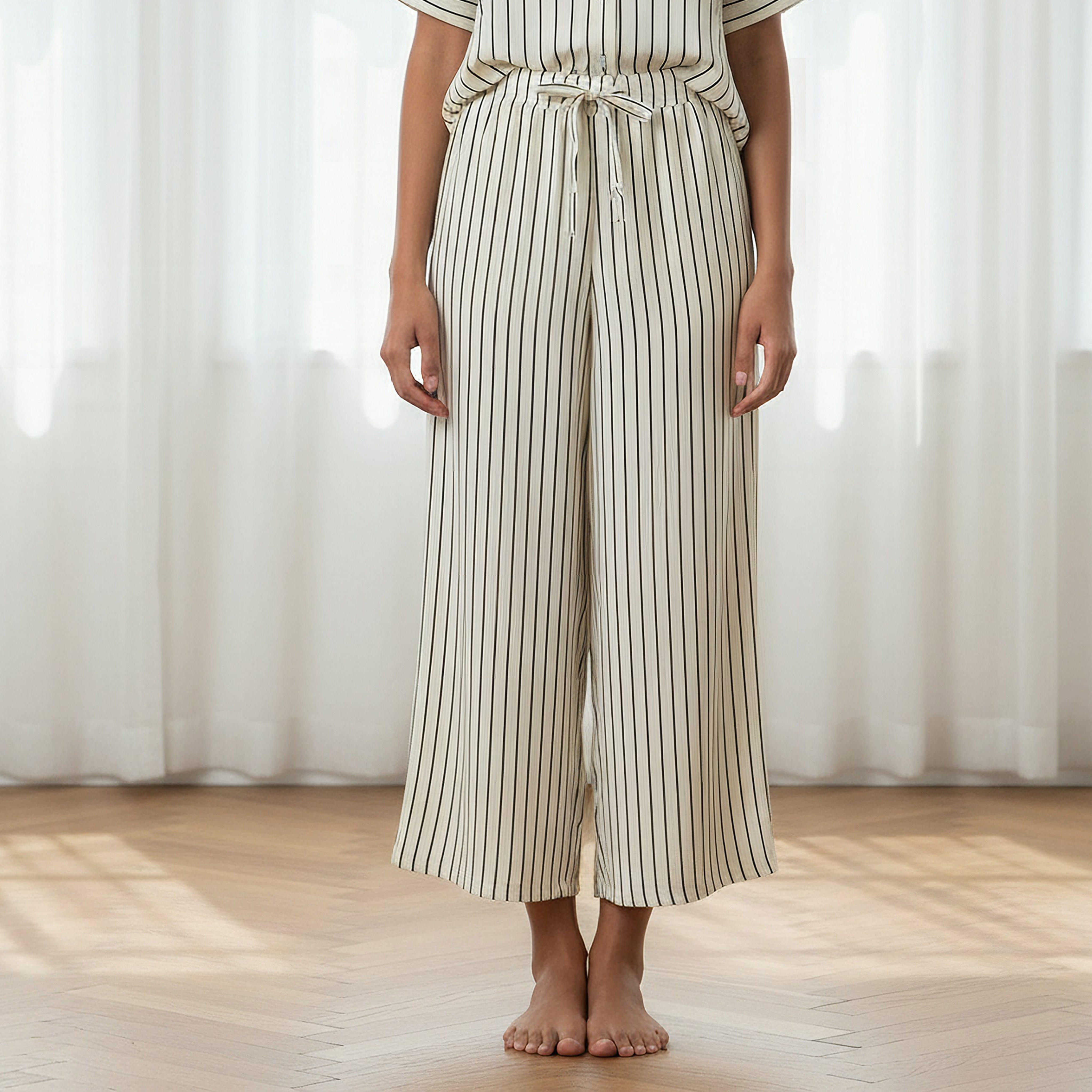 طقم قميص بأزرار وبنطلون بيجاما من آدارايا-women-clothing-nightwear-pyjamas-longsets-image-4