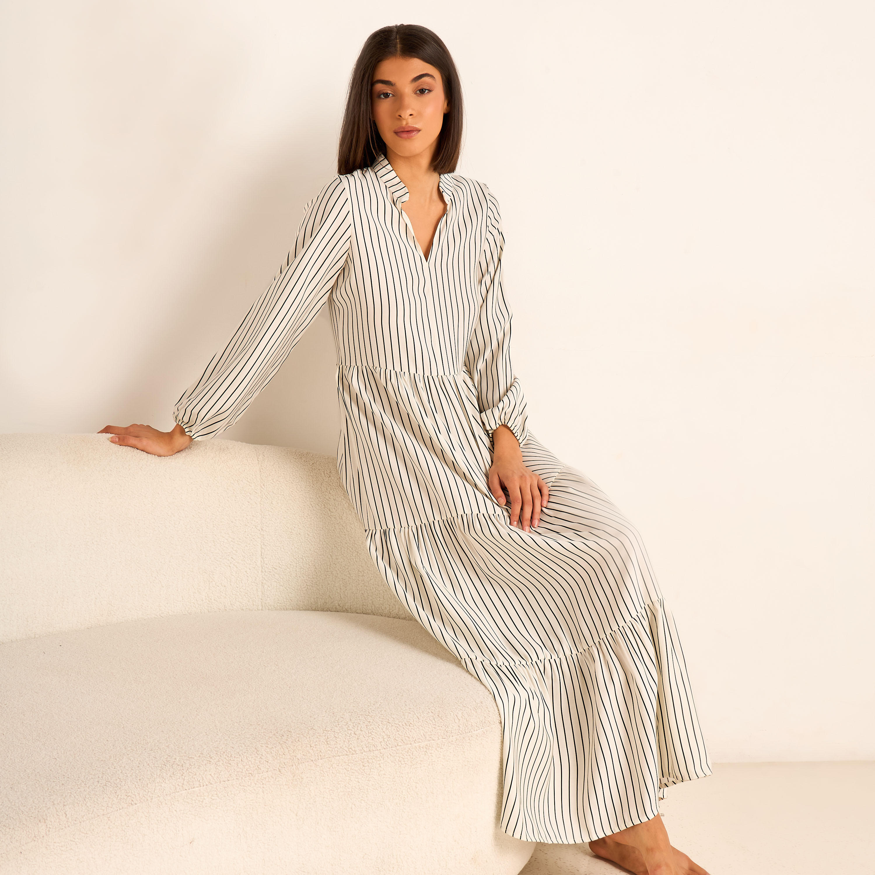 قميص نوم مخطط بأكمام طويلة من آداريا-PROMO_SP_SA_BUNDLE_2FOR159_180925-image-4