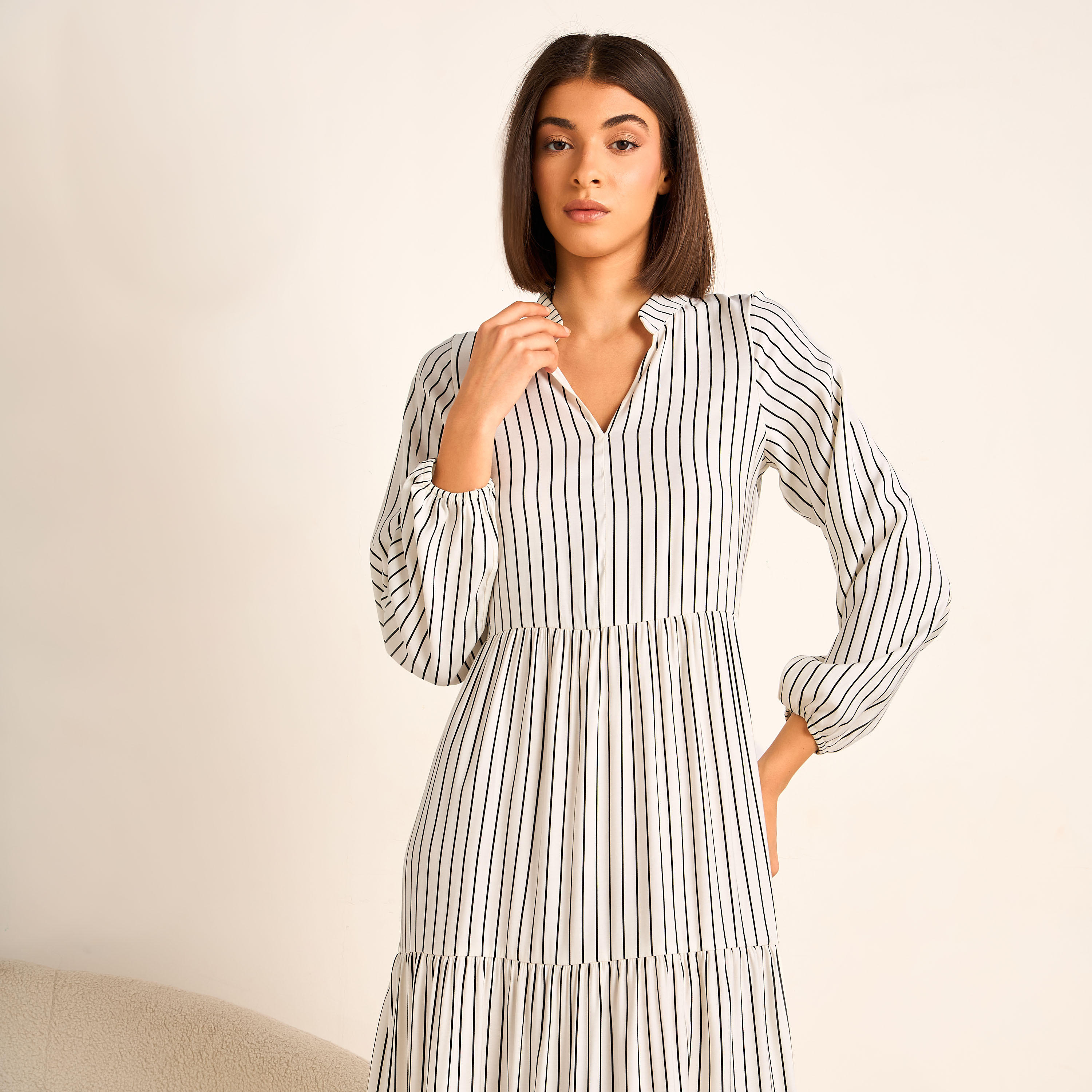 قميص نوم مخطط بأكمام طويلة من آداريا-PROMO_SP_SA_BUNDLE_2FOR159_180925-image-2
