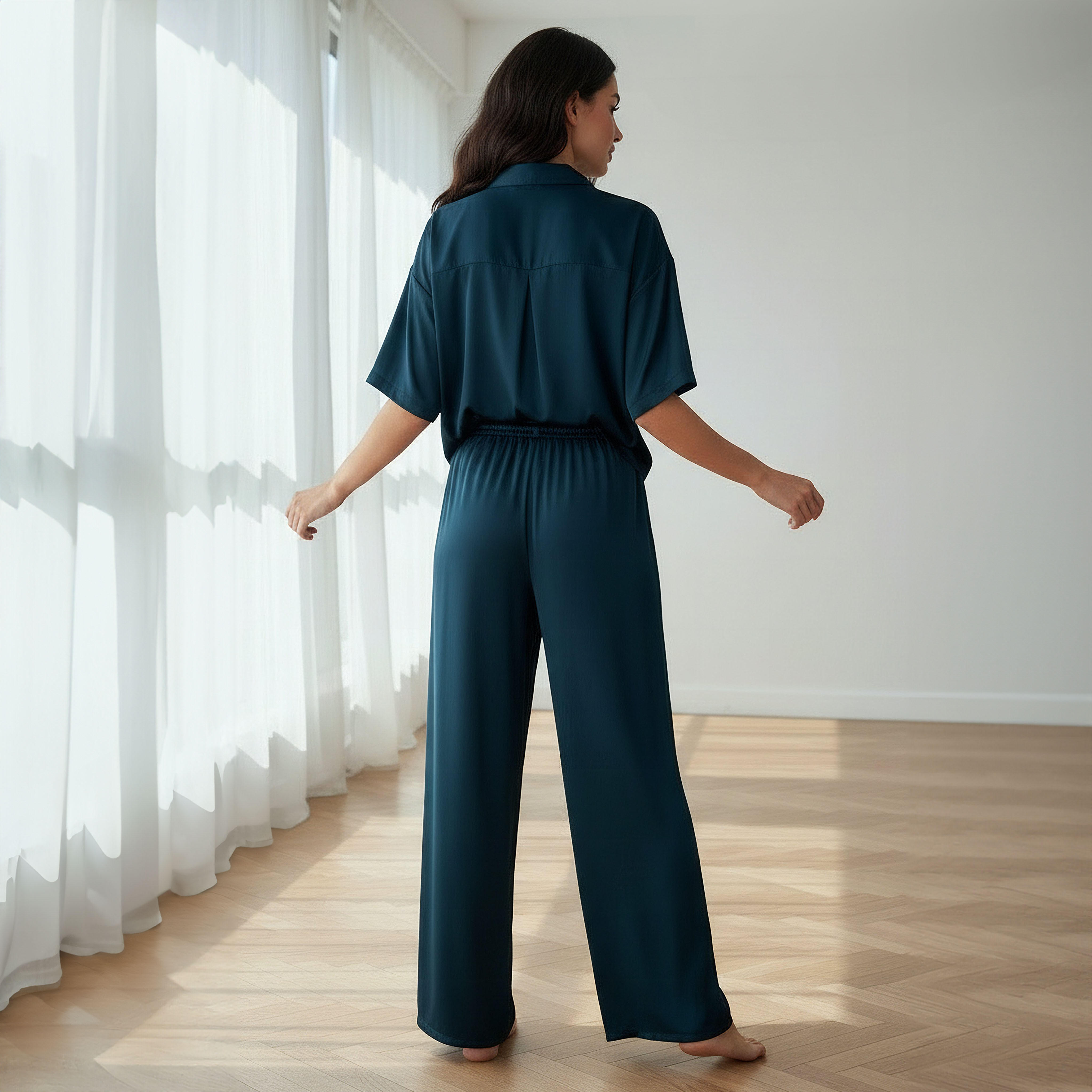 Aadaraya Pyjama Set Button-Down Shirt & Trousers-women-clothing-nightwear-pyjamas-longsets-image-3