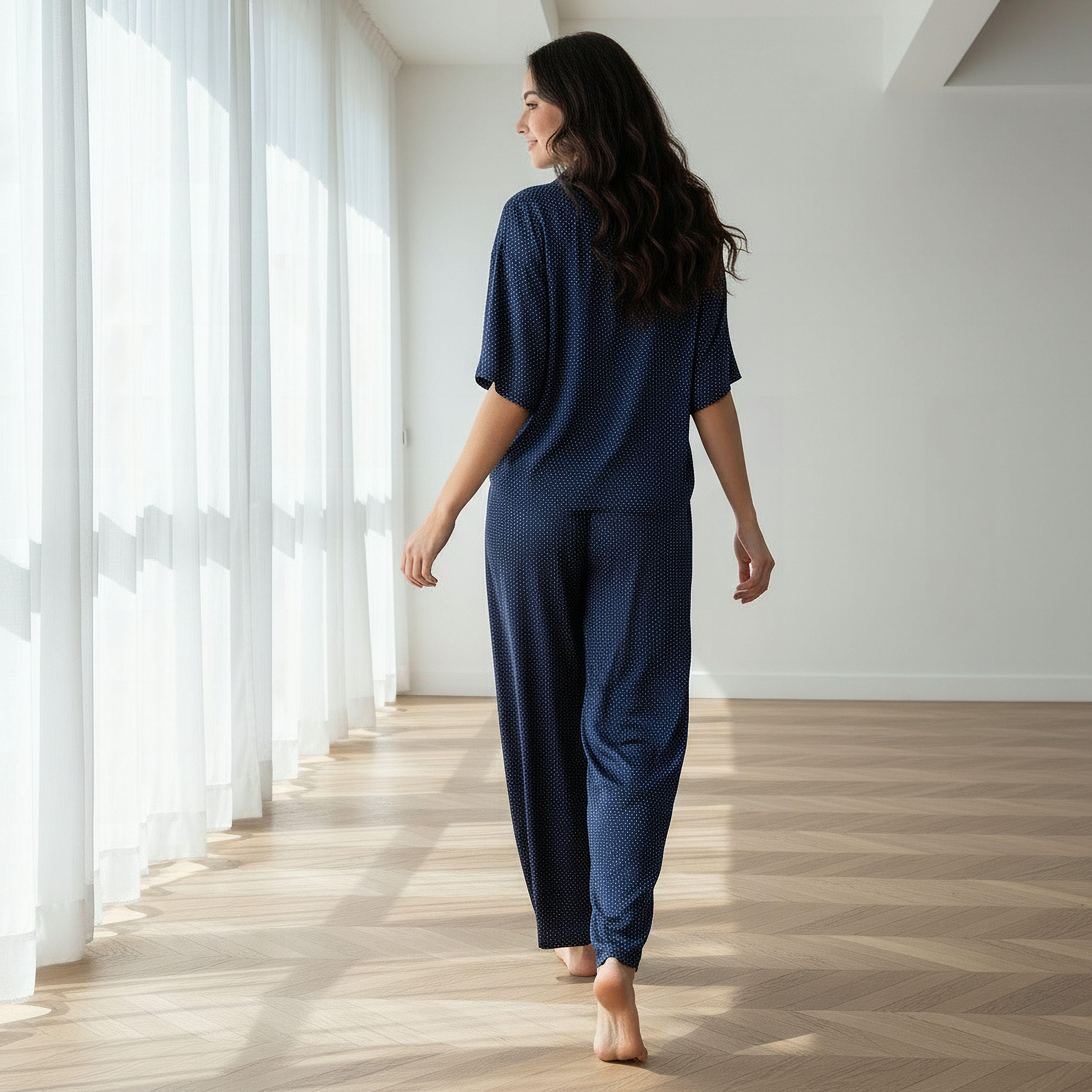 Aadaraya Pyjama Set Button-Down Shirt & Trousers-women-clothing-nightwear-pyjamas-longsets-image-3