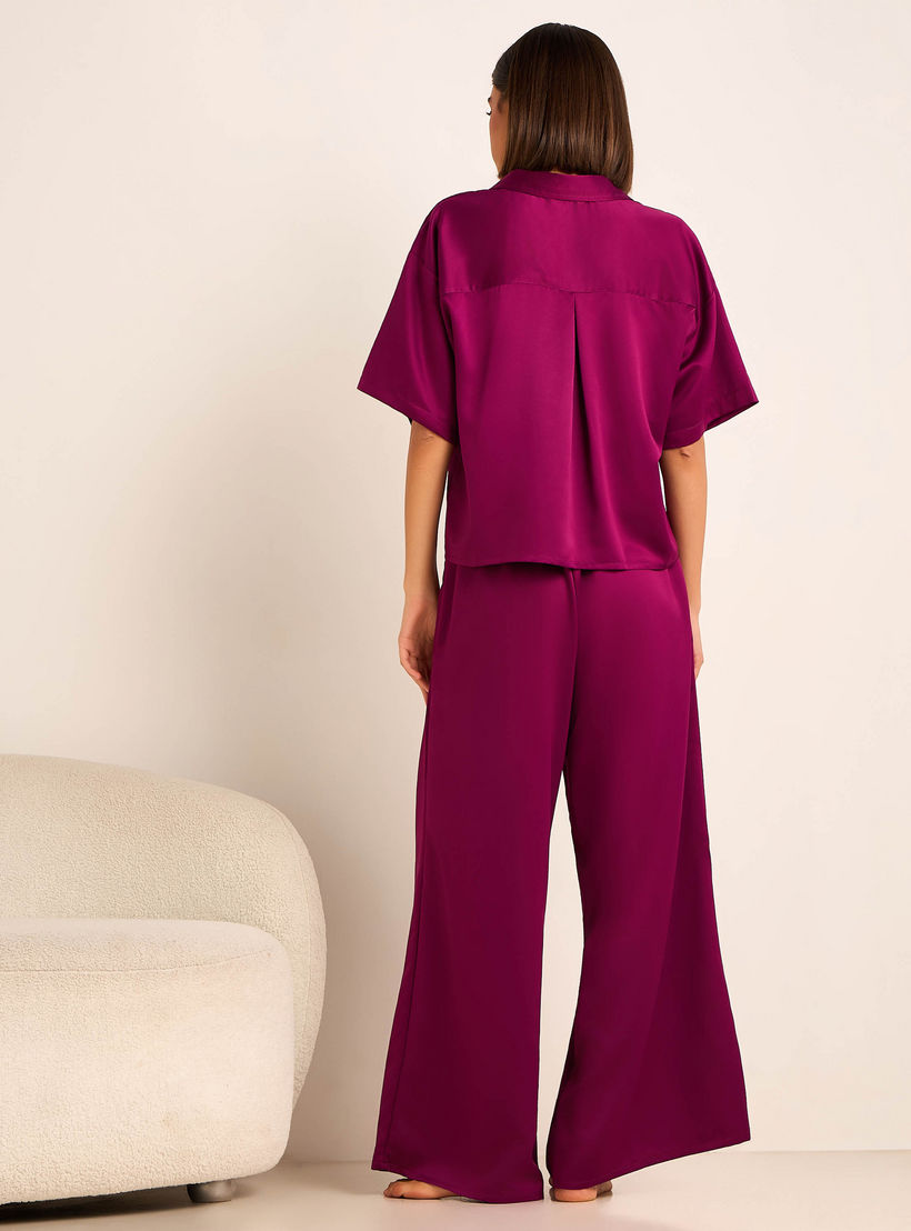 طقم بيجاما بنطلون وقميص بأزرار من أدارايا-women-clothing-nightwear-pyjamas-longsets-image-4