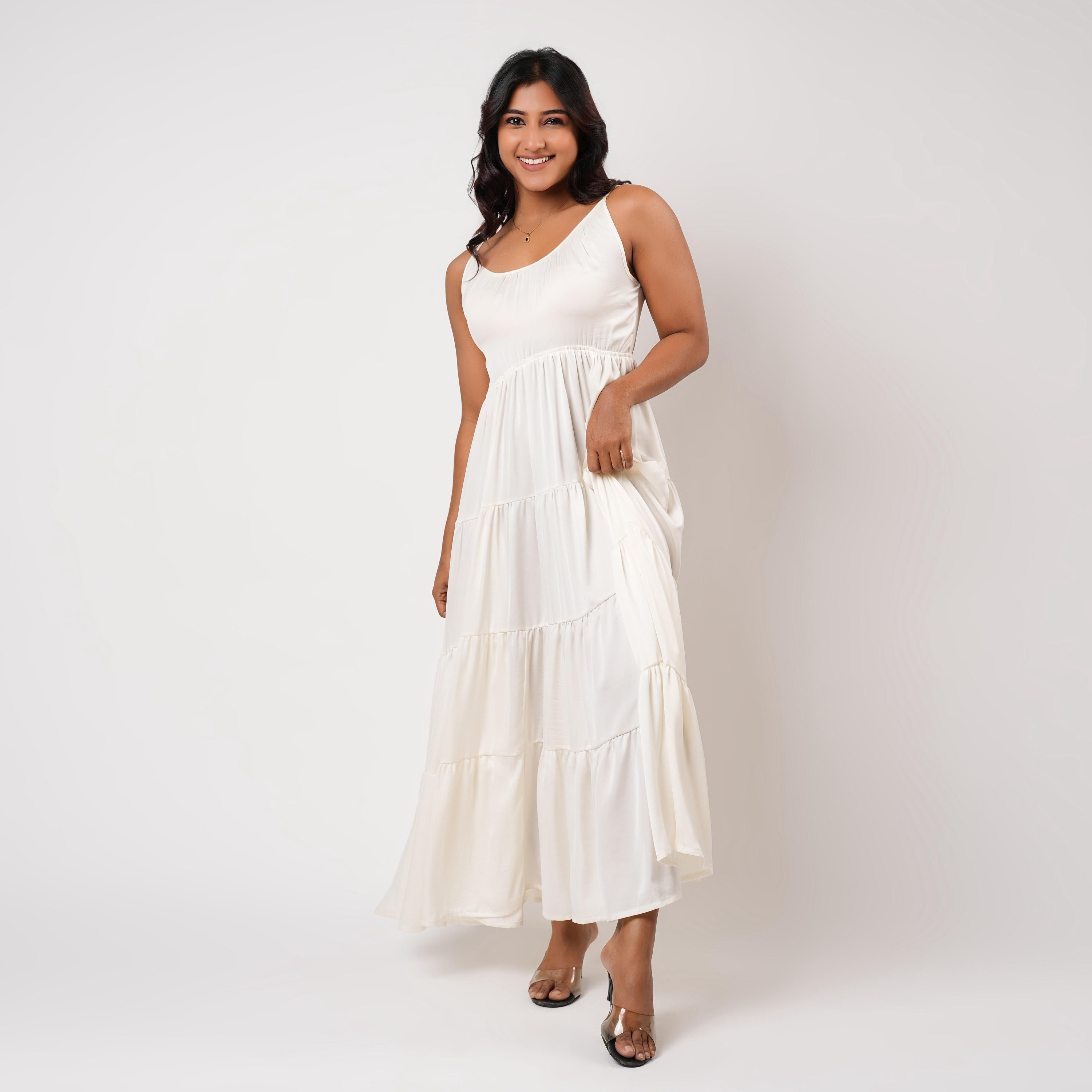 Aadaraya Sleeveless Tiered Maxi Night Gown-women-clothing-nightwear-nighties-image-1