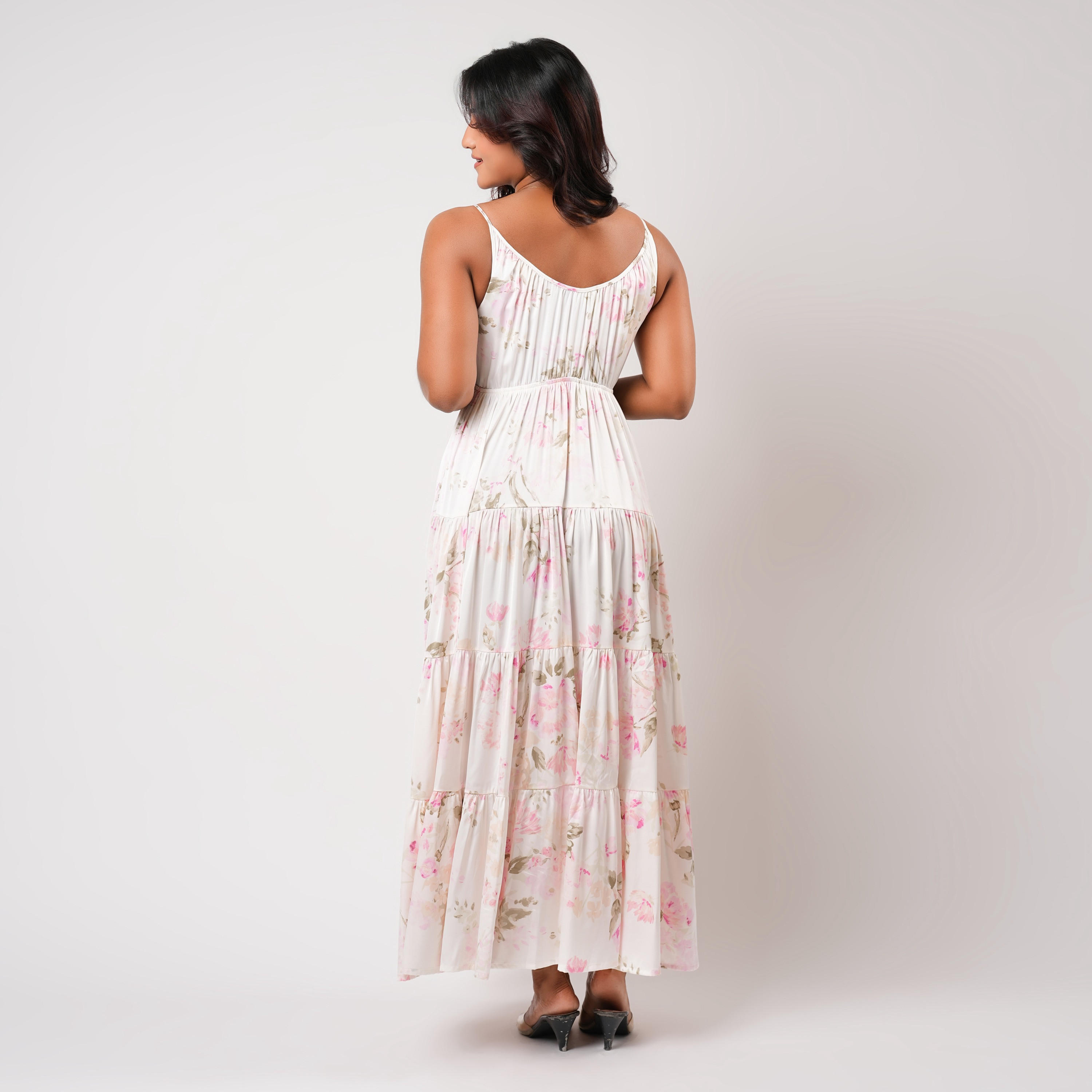 Aadaraya Sleeveless Tiered Maxi Night Gown with Floral Print-women-clothing-nightwear-nighties-image-4