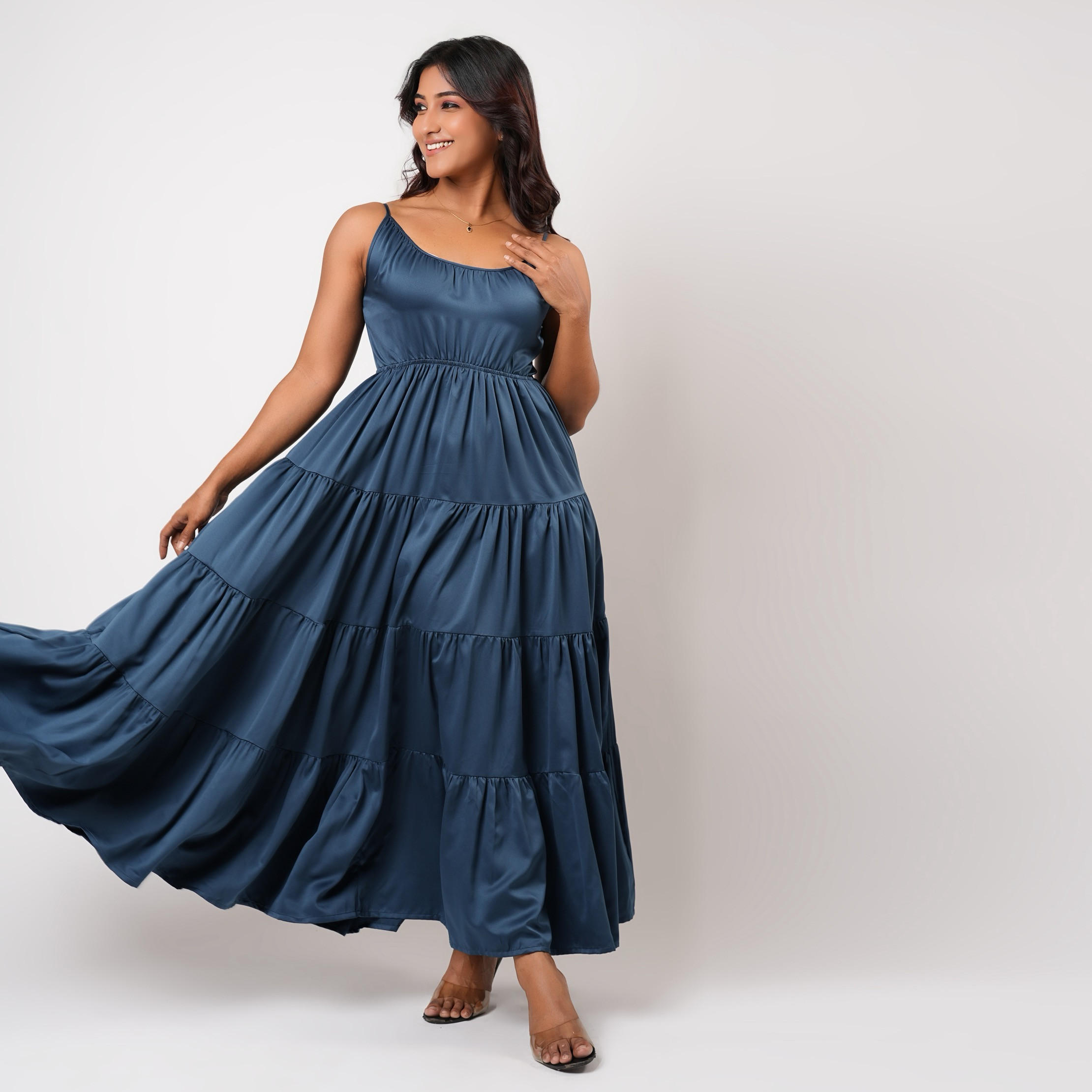 Aadaraya Sleeveless Tiered Maxi Night Gown-women-clothing-nightwear-nighties-image-1