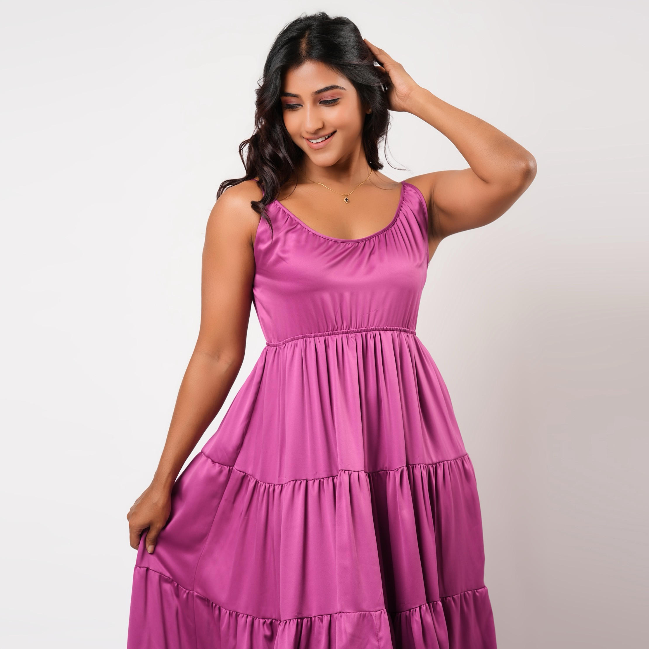 Aadaraya Sleeveless Tiered Maxi Night Gown-women-clothing-nightwear-nighties-image-5