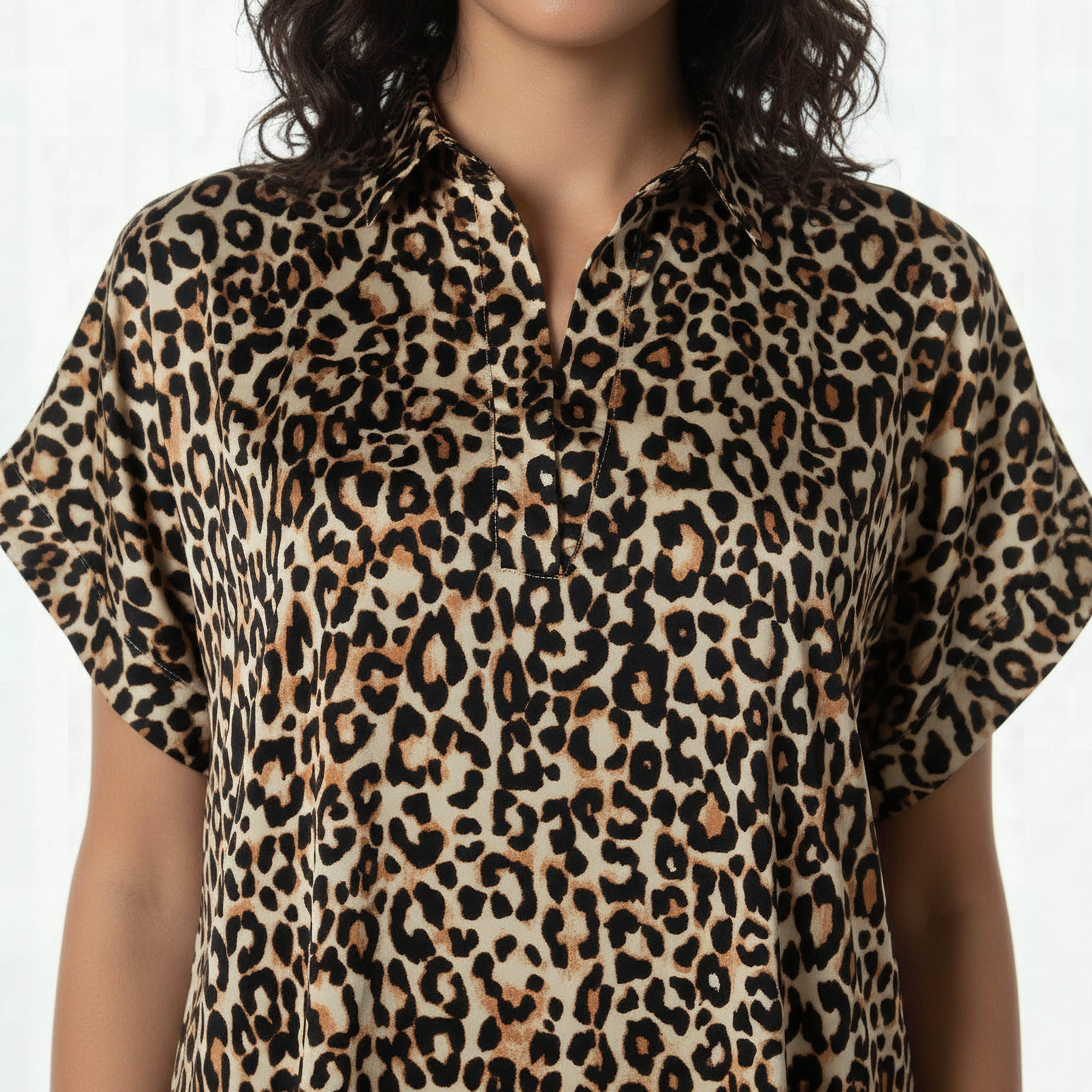 فستان نوم بأكمام قصيرة بطبعات حيوانات من أدارايا-women-clothing-nightwear-nighties-image-4