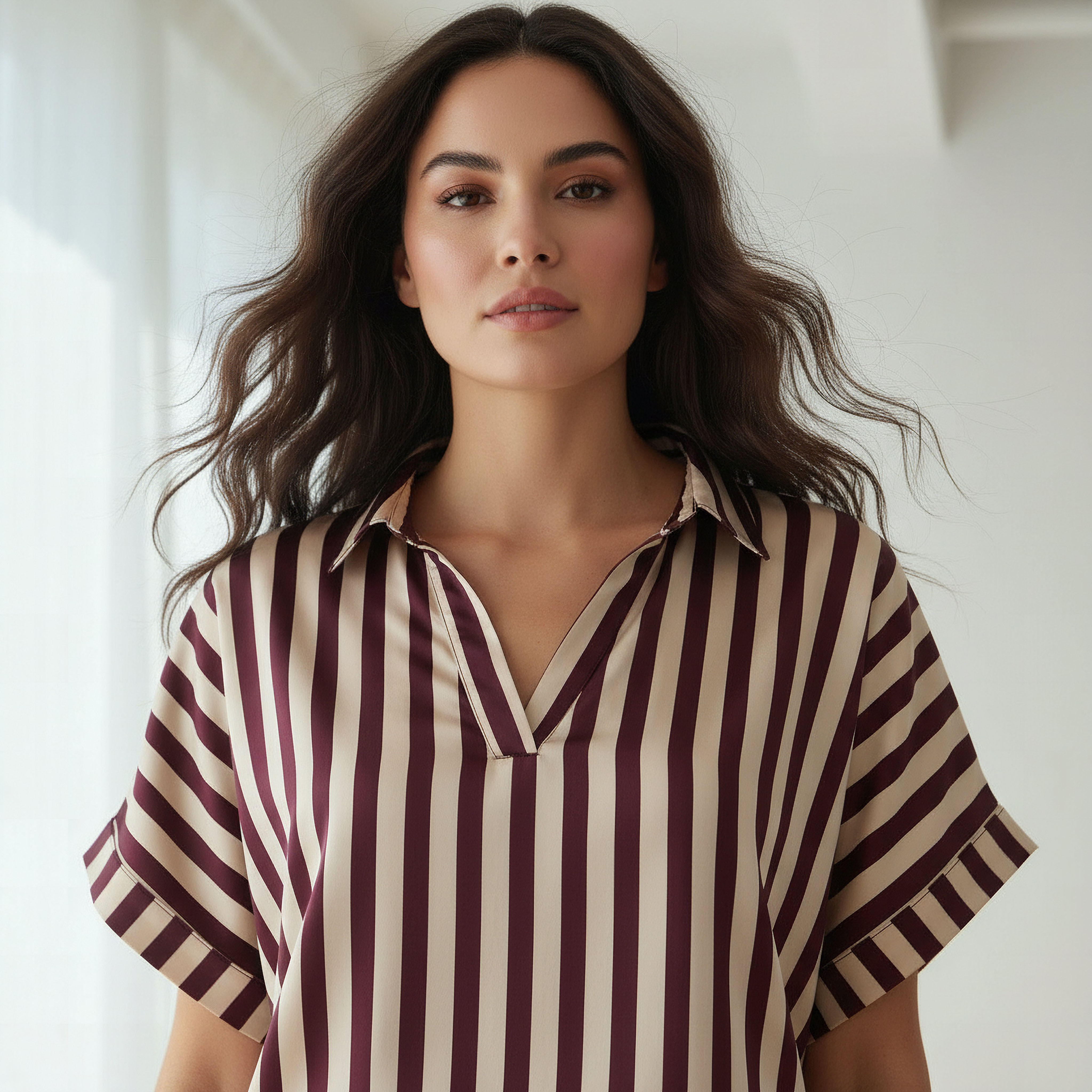 طقم بيجاما بلوزة وبنطلون واسع الساقين-women-clothing-nightwear-pyjamas-longsets-image-5