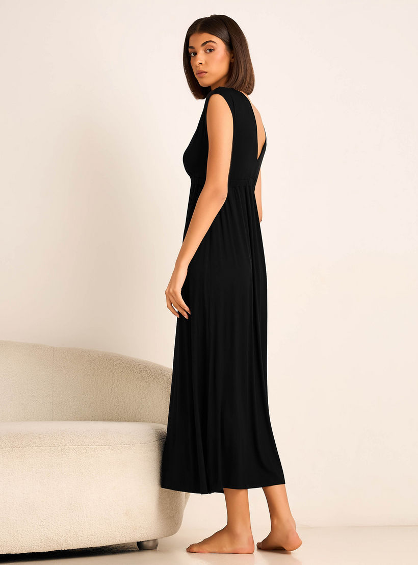 قميص نوم بأكمام قصيرة وحافة دانتيل من أدارايا-women-clothing-nightwear-nighties-image-3