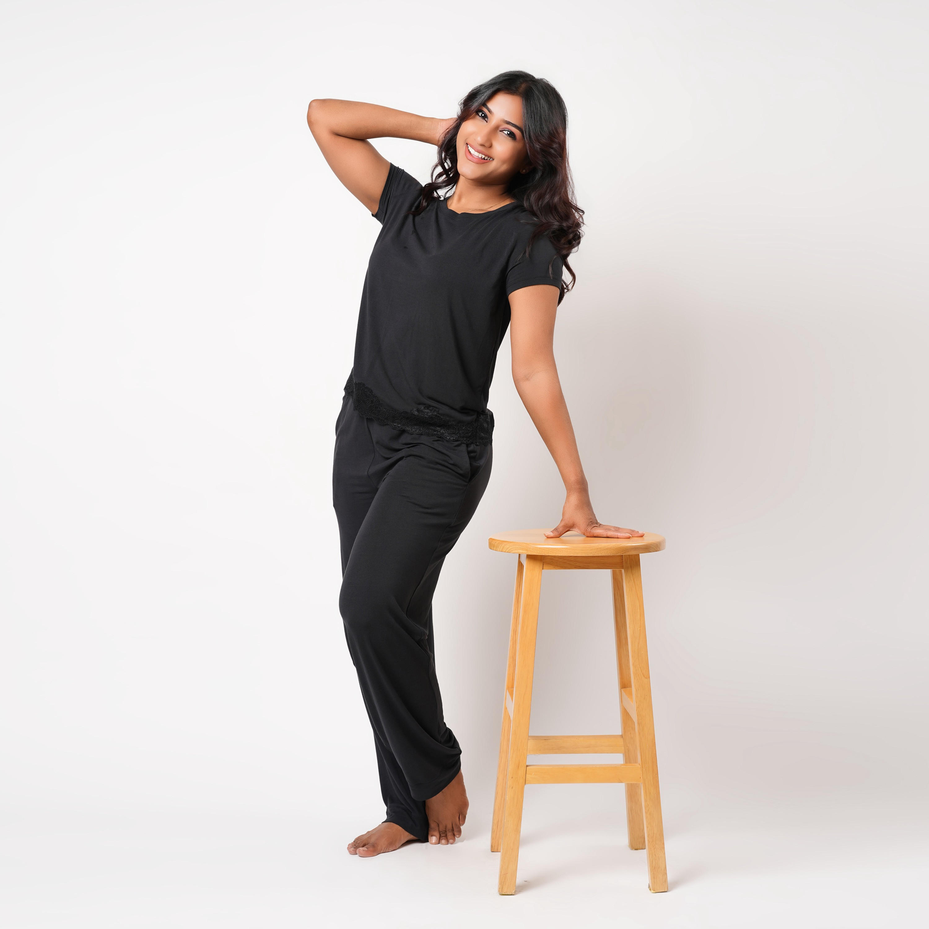 Aadaraya Pyjama Set T-shirt & Trousers-women-clothing-nightwear-pyjamas-longsets-image-4