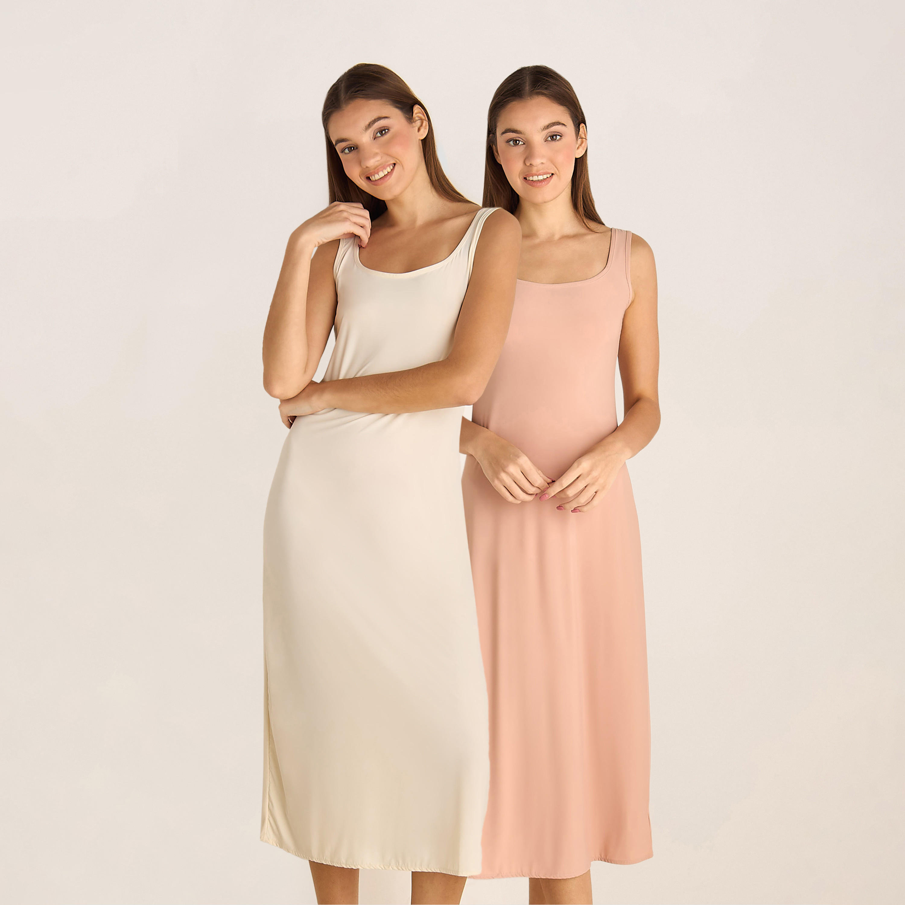 Set of 2 - Slip Dress Sleeveless-women-clothing-nightwear-nighties-image-1