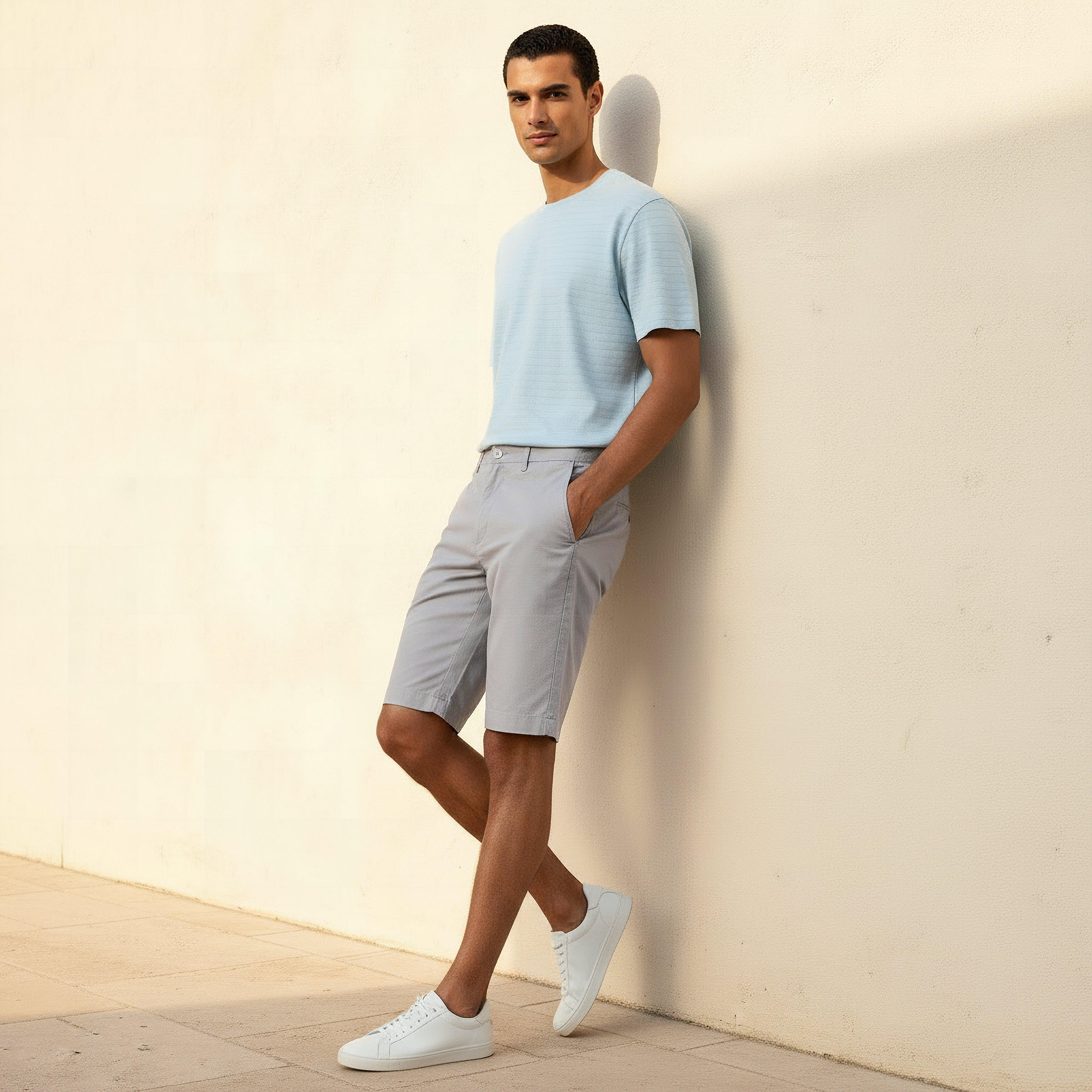 Men Slim Fit Shorts with Cotton Fabric-men-clothing-bottoms-shorts-image-3