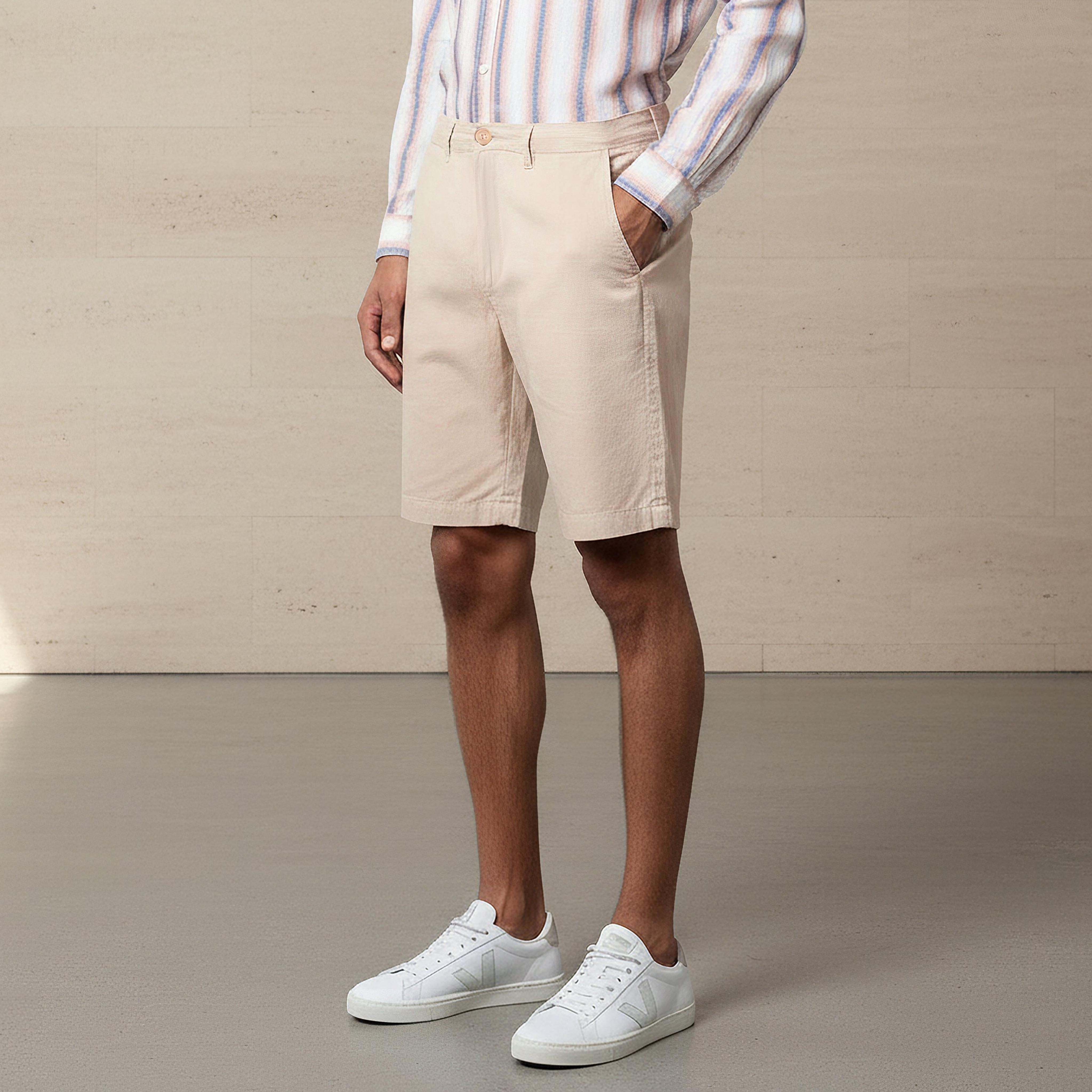 Men Slim Fit Shorts with Cotton Fabric-men-clothing-bottoms-shorts-image-1