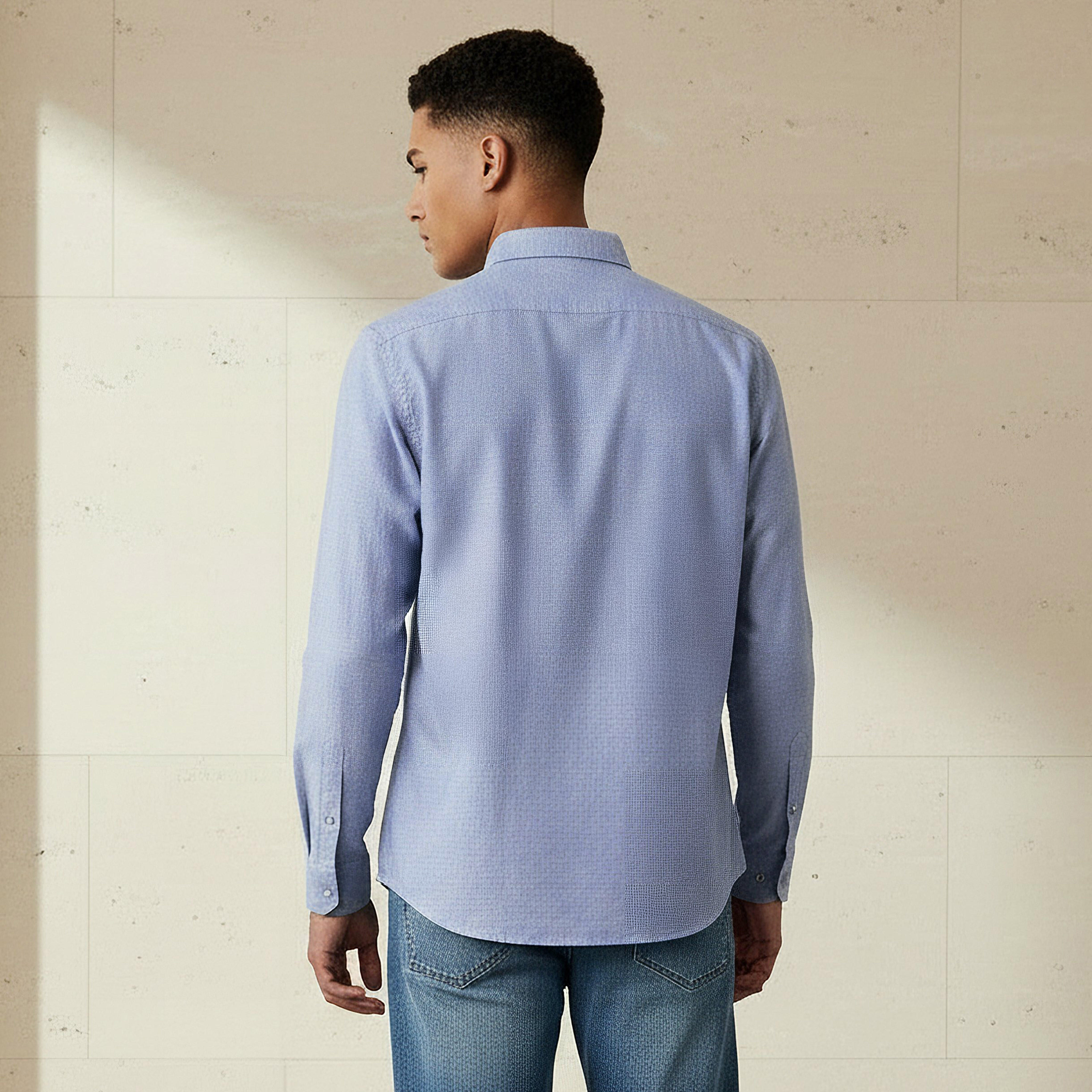 قميص بقصة عادية وياقة وأكمام طويلة للرجال-men-clothing-shirts-image-3