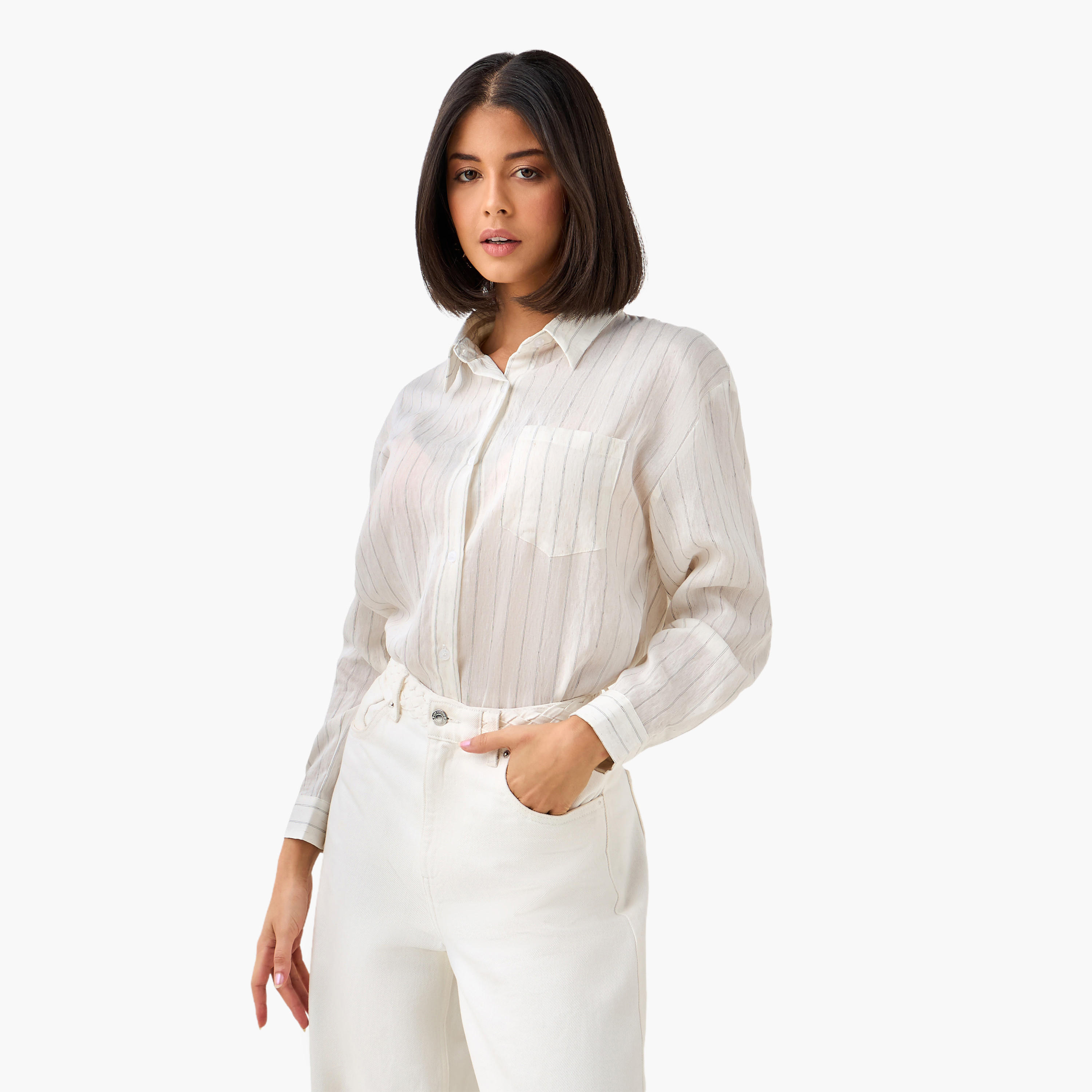 قميص طويل مخطّط بطول غير متساوي-women-clothing-shirtsandblouses-shirts-image-5