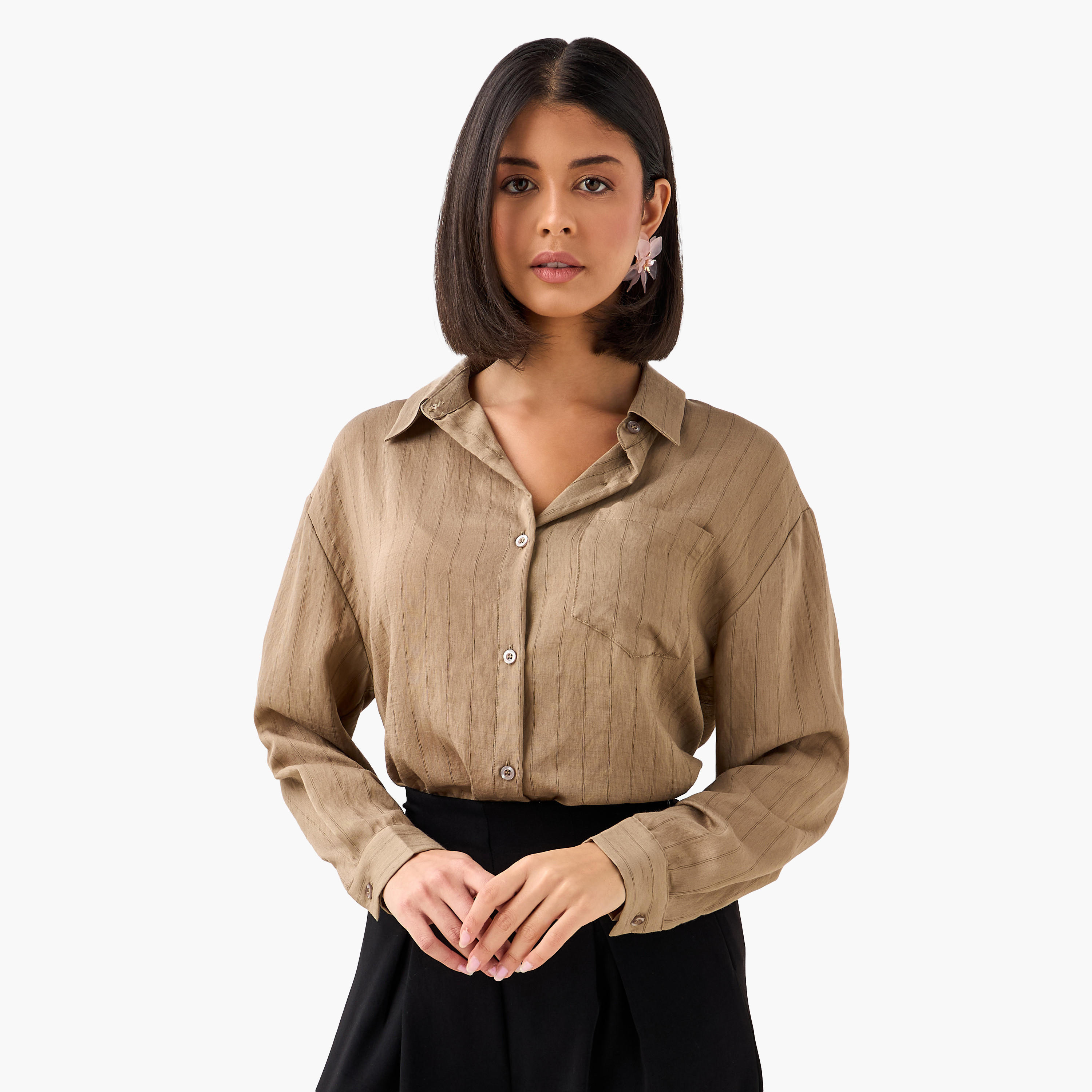 قميص طويل مخطّط بطول غير متساوي-women-clothing-shirtsandblouses-shirts-image-5