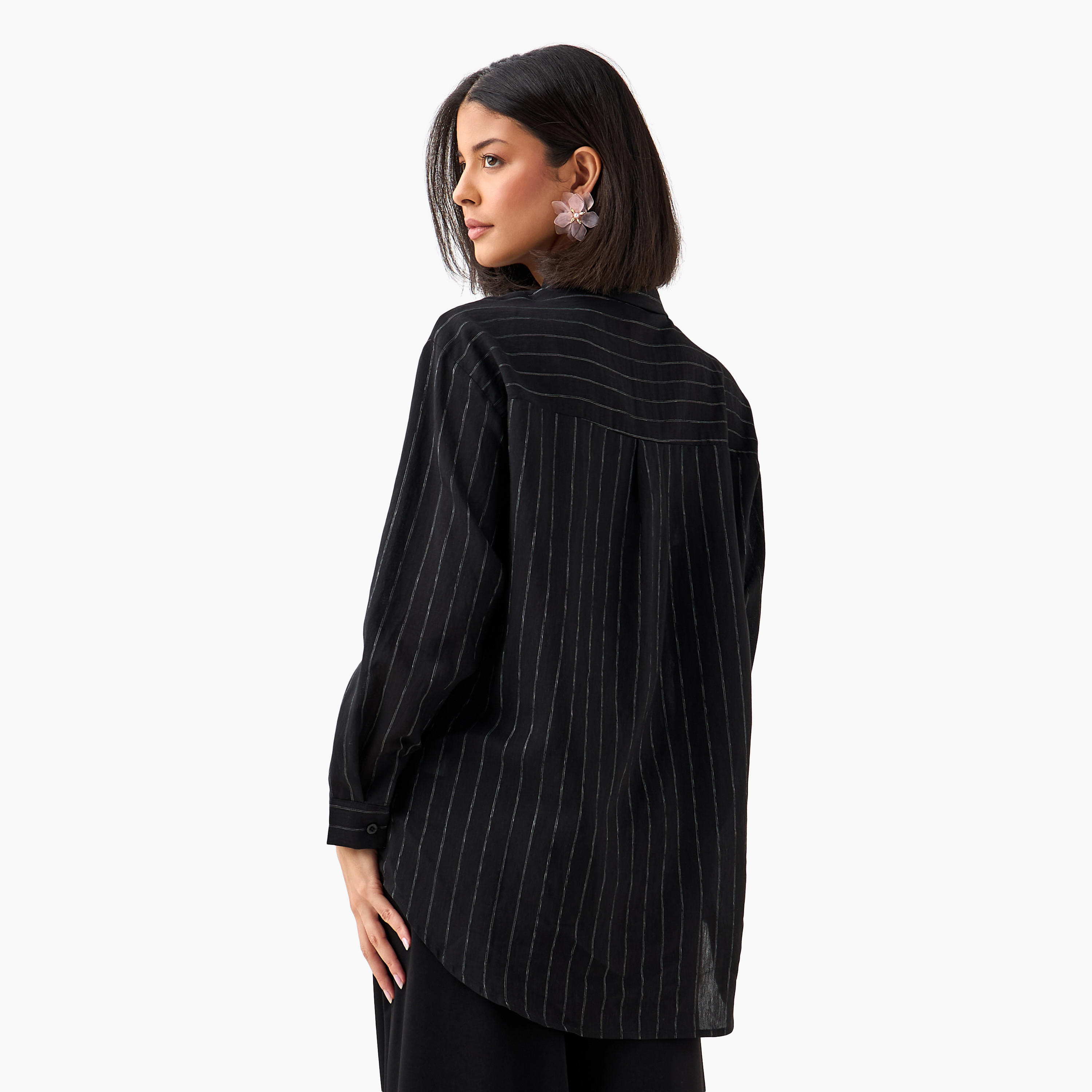 Long Line High Low Stripes Shirt-women-clothing-shirtsandblouses-shirts-image-5