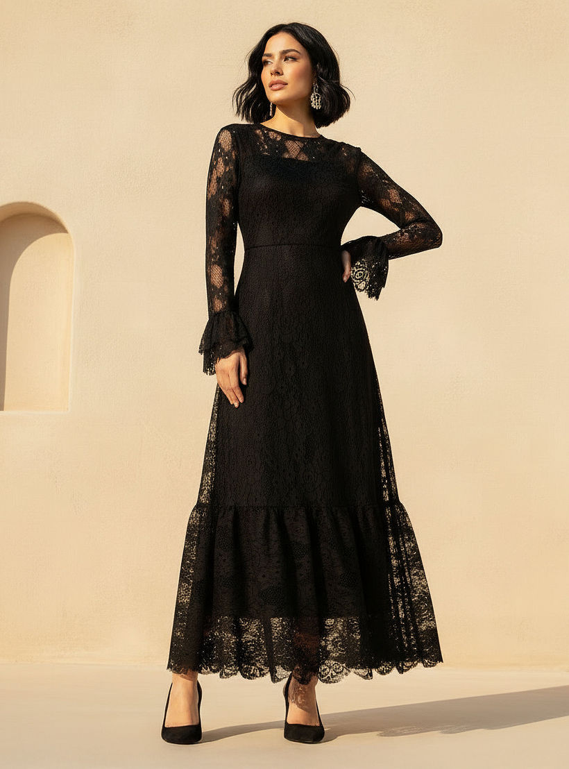 Lace Women Dress with Bell Sleeves-PROMO_SP_AE__6_RGCC_BUY2FOR199_040325-image-3