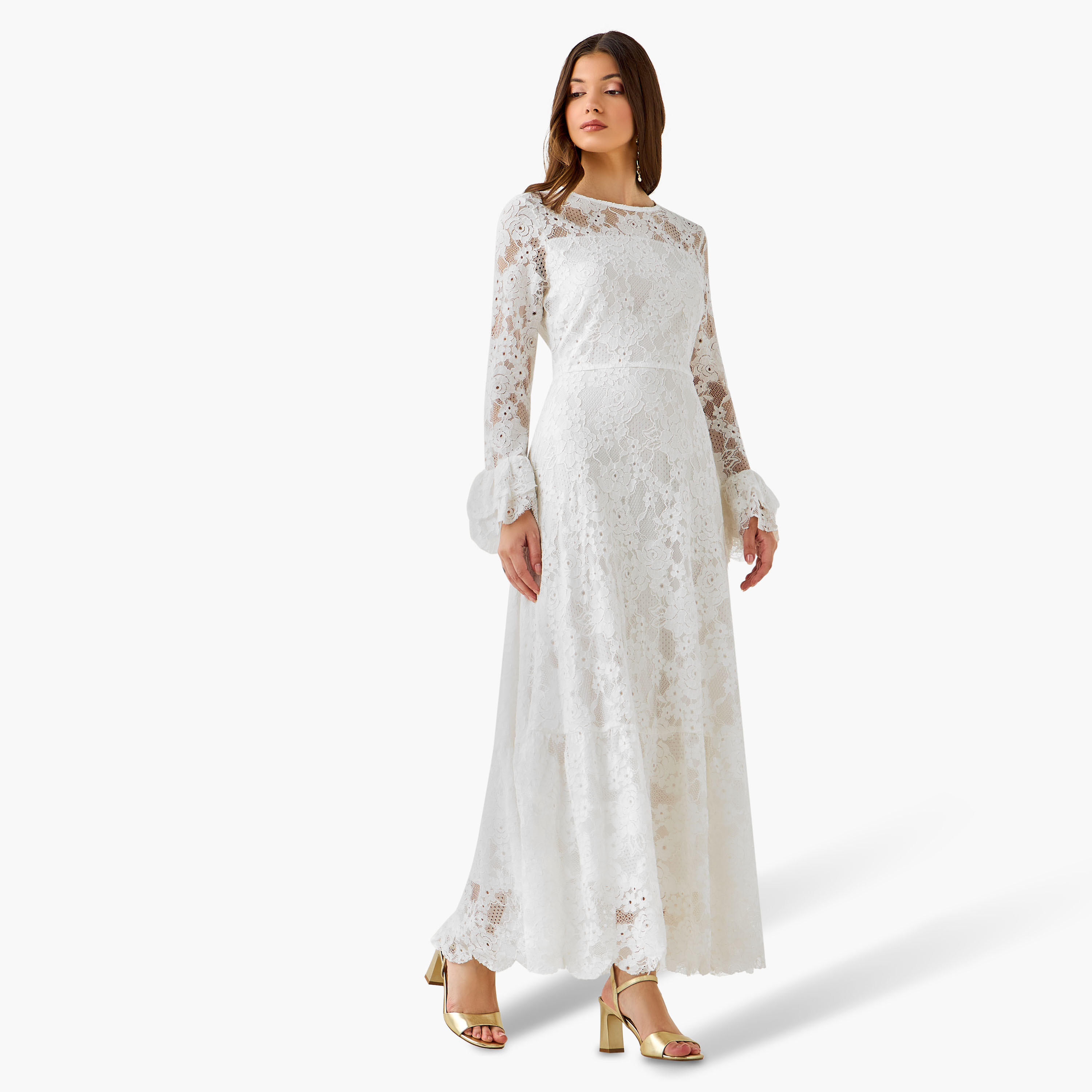 فستان دانتيل نسائي بأكمام جرس-PROMO_SP_KSA_7_BUY2FORSAR199_130625-image-3