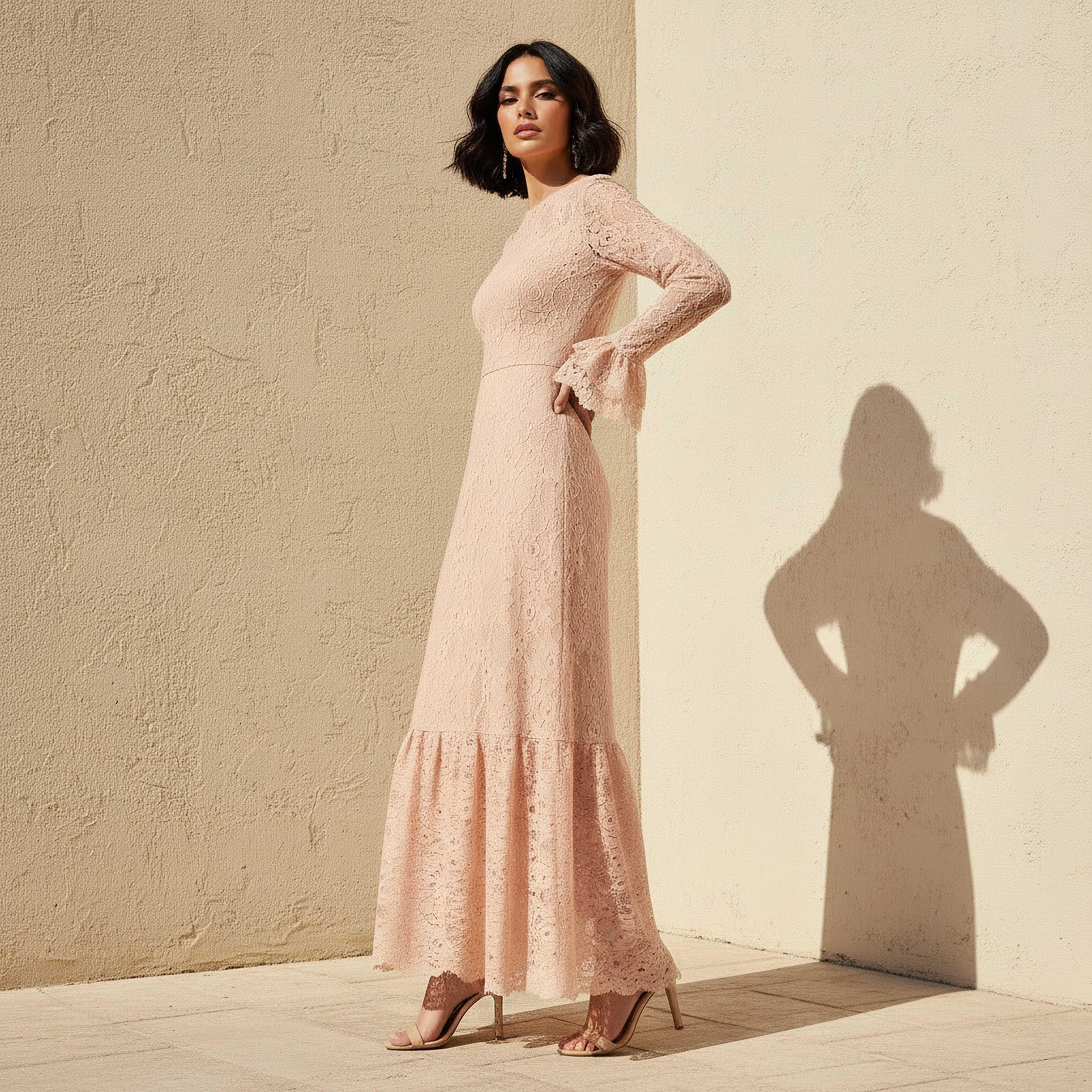 Lace Women Dress with Bell Sleeves-PROMO_SP_KSA_7_BUY2FORSAR199_130625-image-3