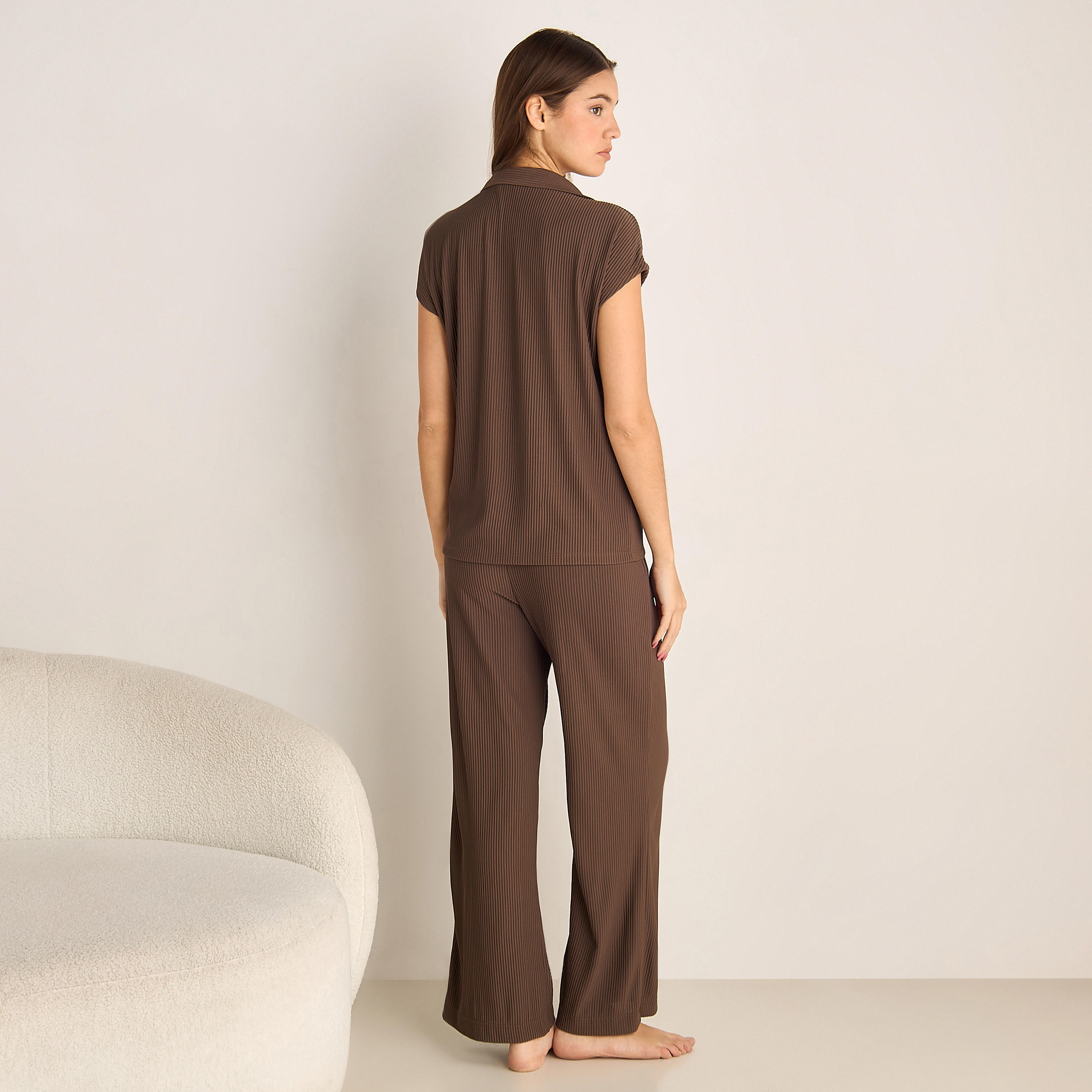 Textured Knit Top and Bottom Co-ord set-women-clothing-coordsets-image-4