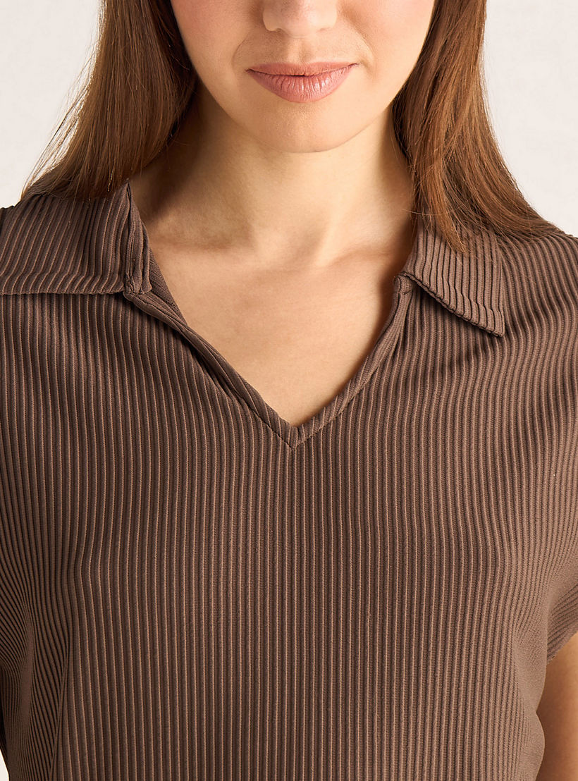 طقم بلوزة منسوجة بارزة الملمس وبنطلون-women-clothing-coordsets-image-6
