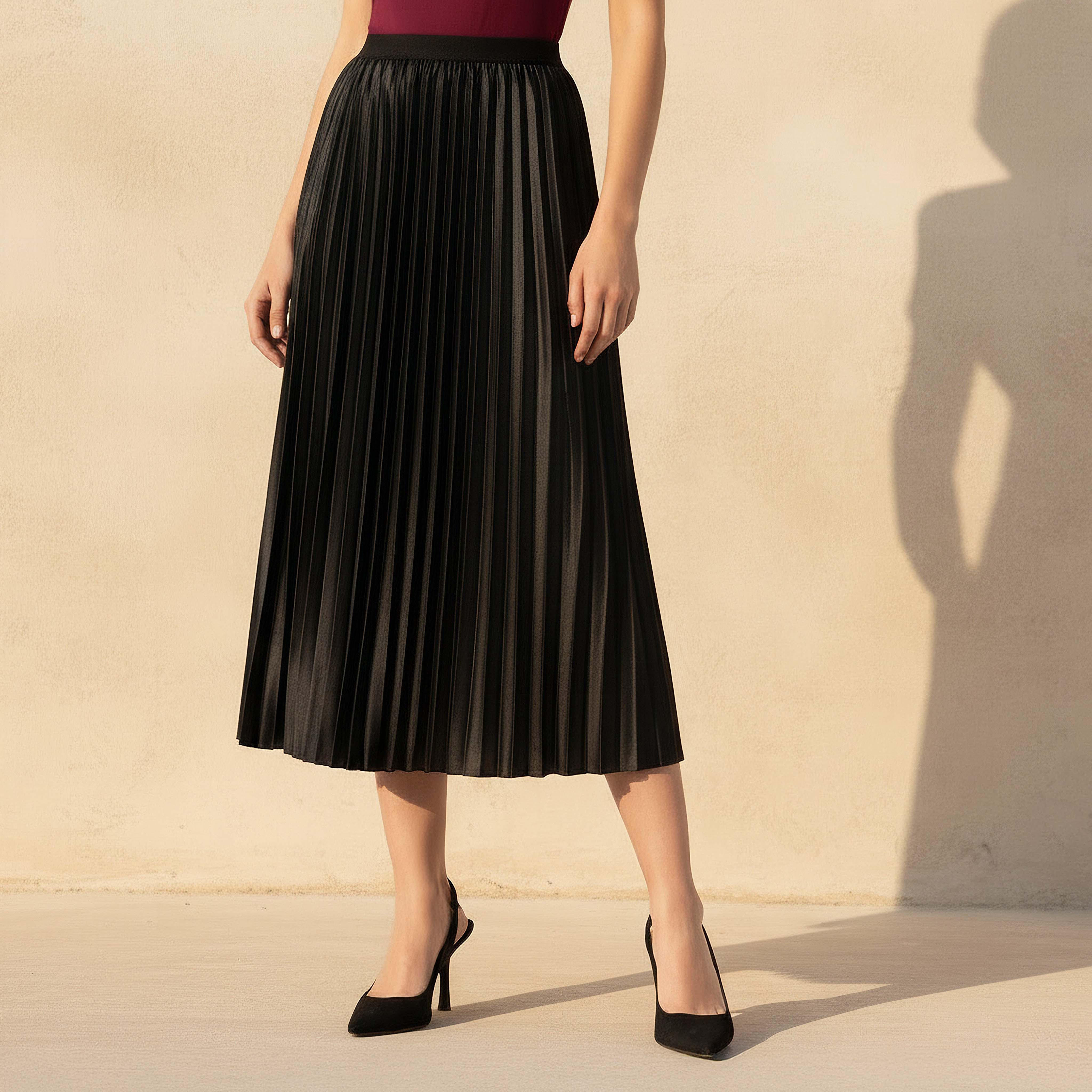 Pleated Midi Skirt-women-clothing-bottoms-skirts-image-1