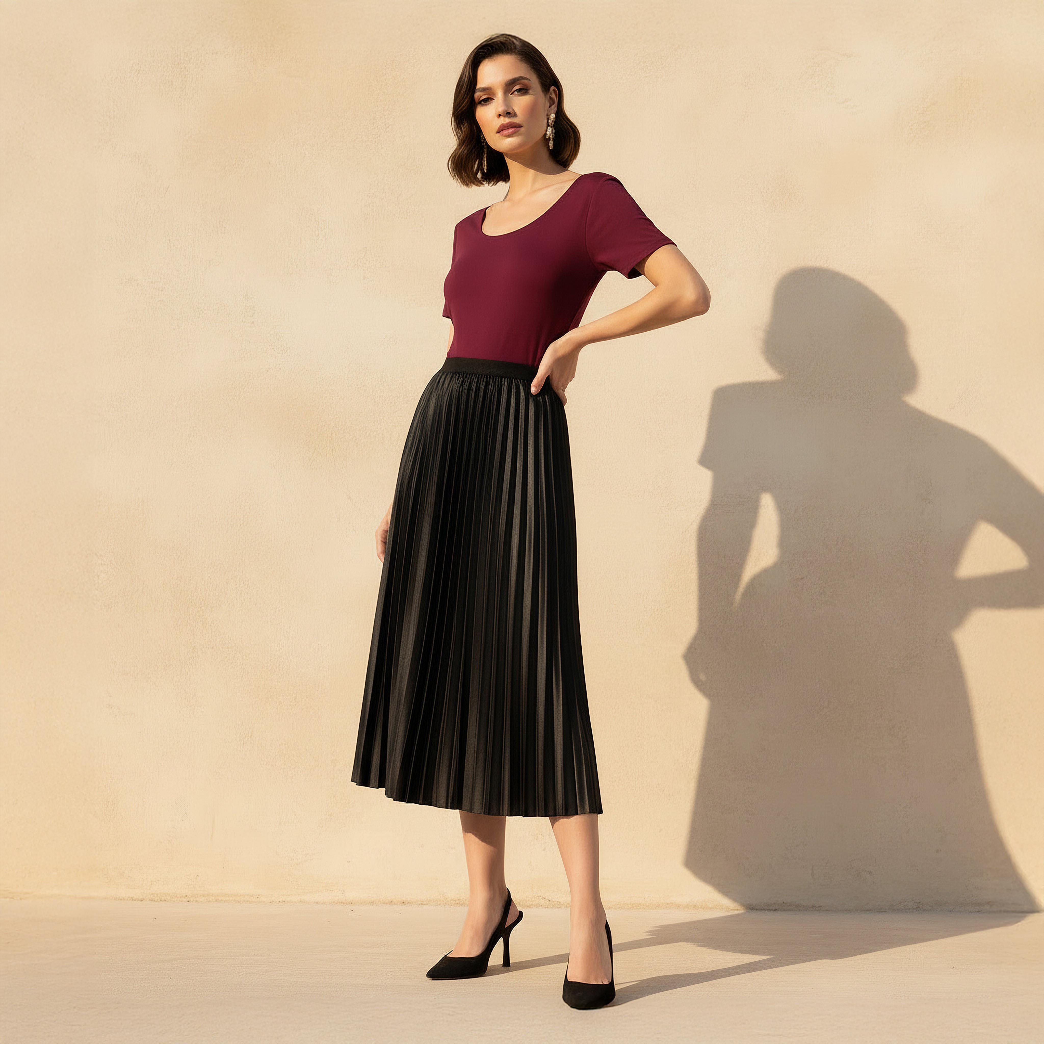 Pleated Midi Skirt-women-clothing-bottoms-skirts-image-3