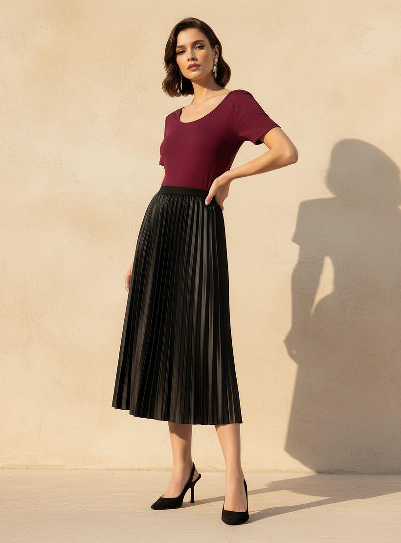 Pleated Midi Skirt-women-clothing-bottoms-skirts-image-3