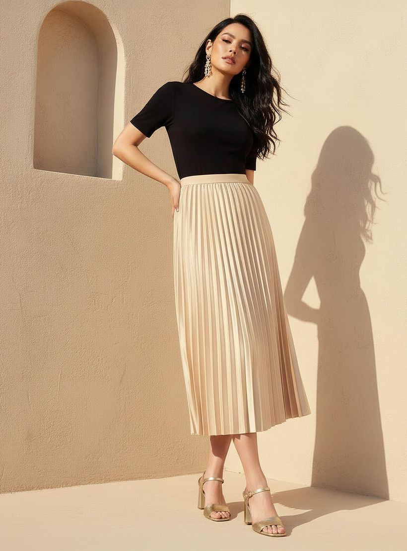 Pleated Midi Skirt-women-clothing-bottoms-skirts-image-2