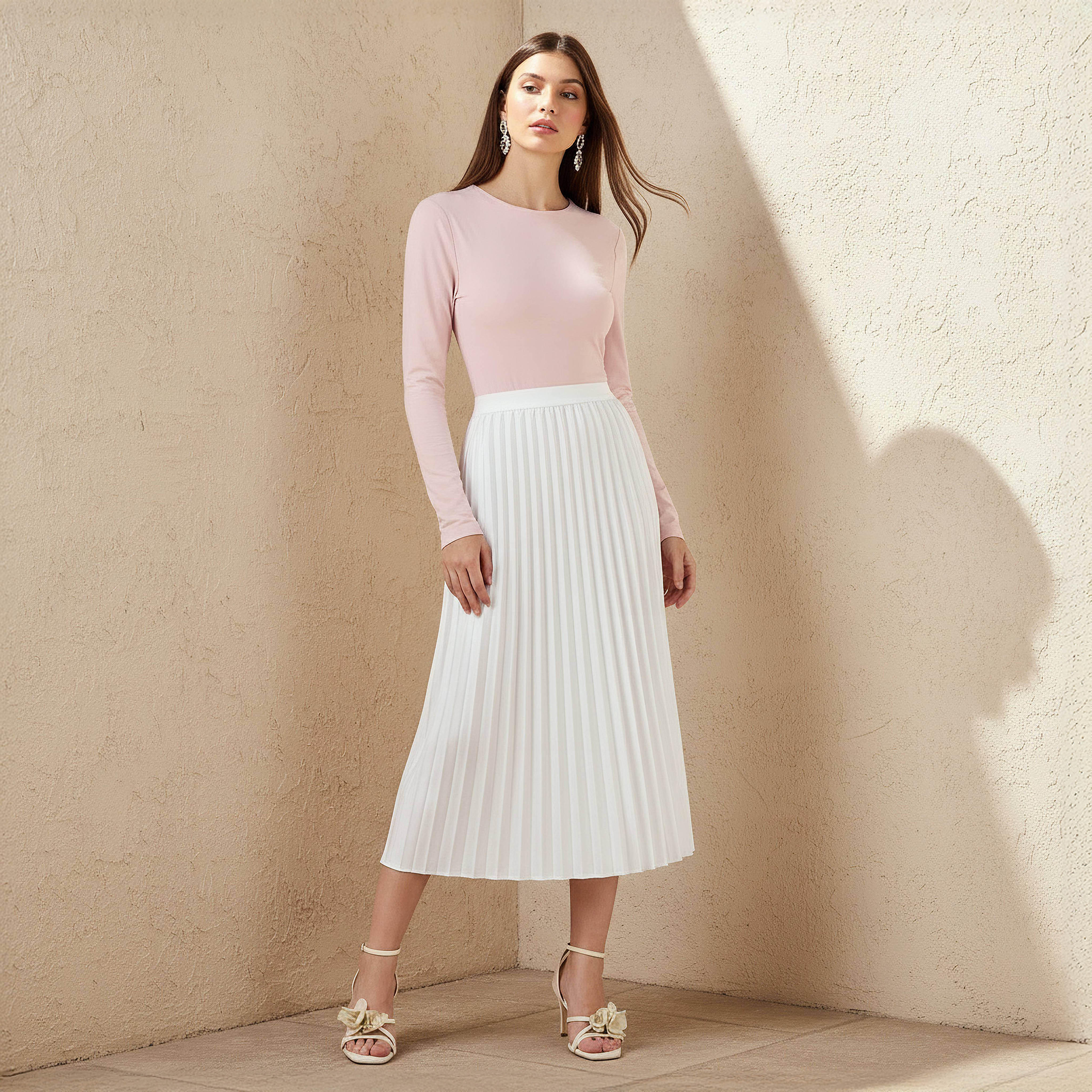 Pleated Midi Skirt-women-clothing-bottoms-skirts-image-2