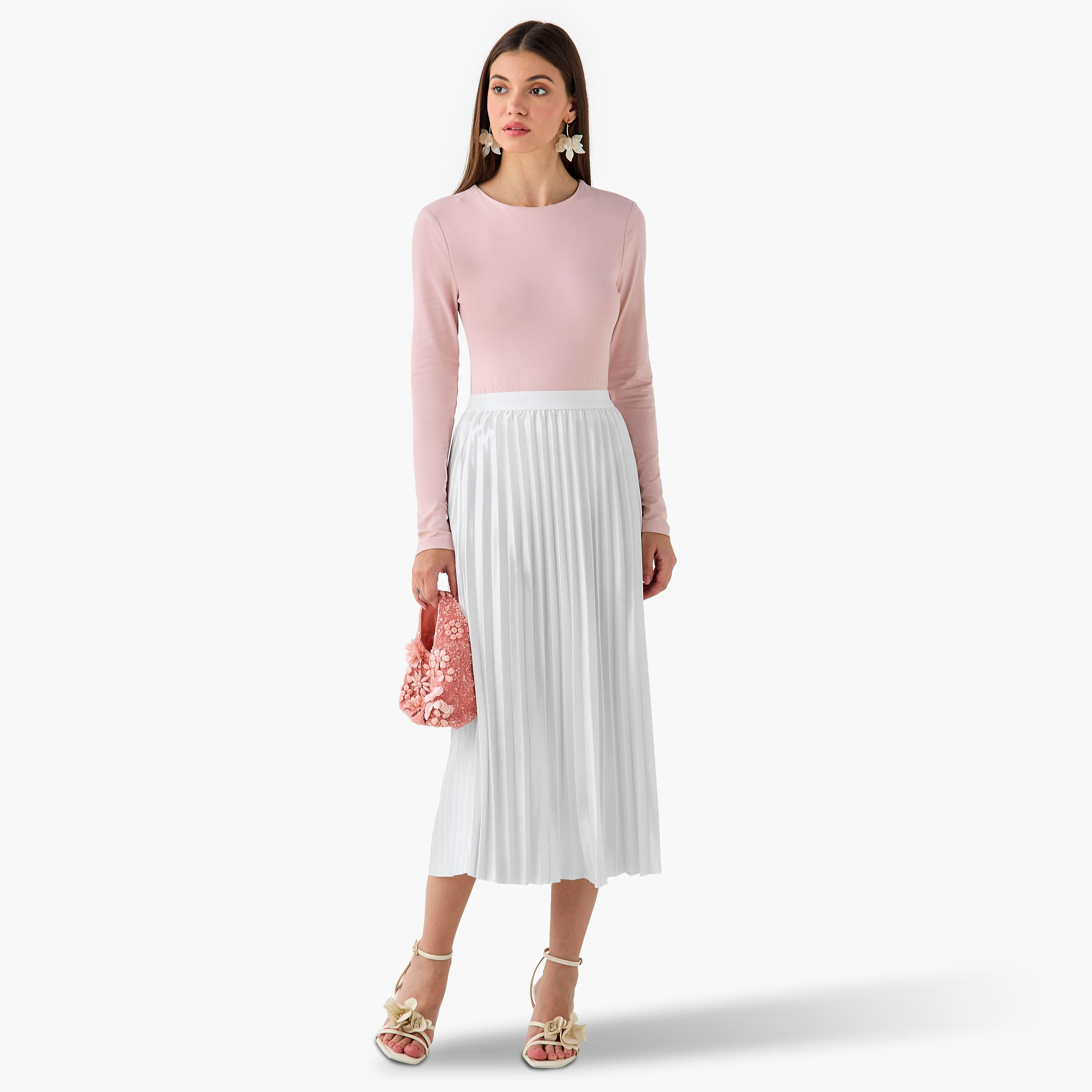 Pleated Midi Skirt-women-clothing-bottoms-skirts-image-4