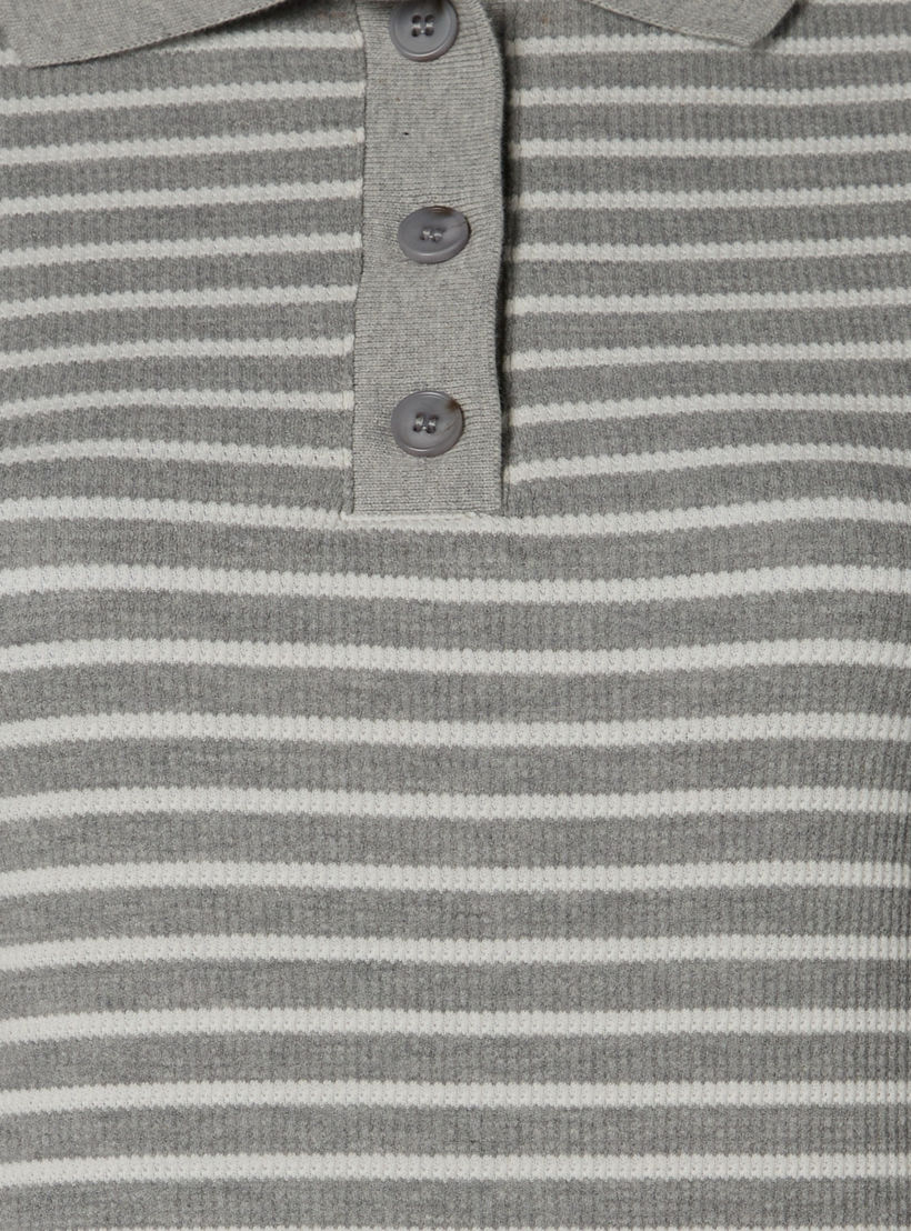 Striped T-shirt Dress with Contrast Collar-women-clothing-dresses-image-2