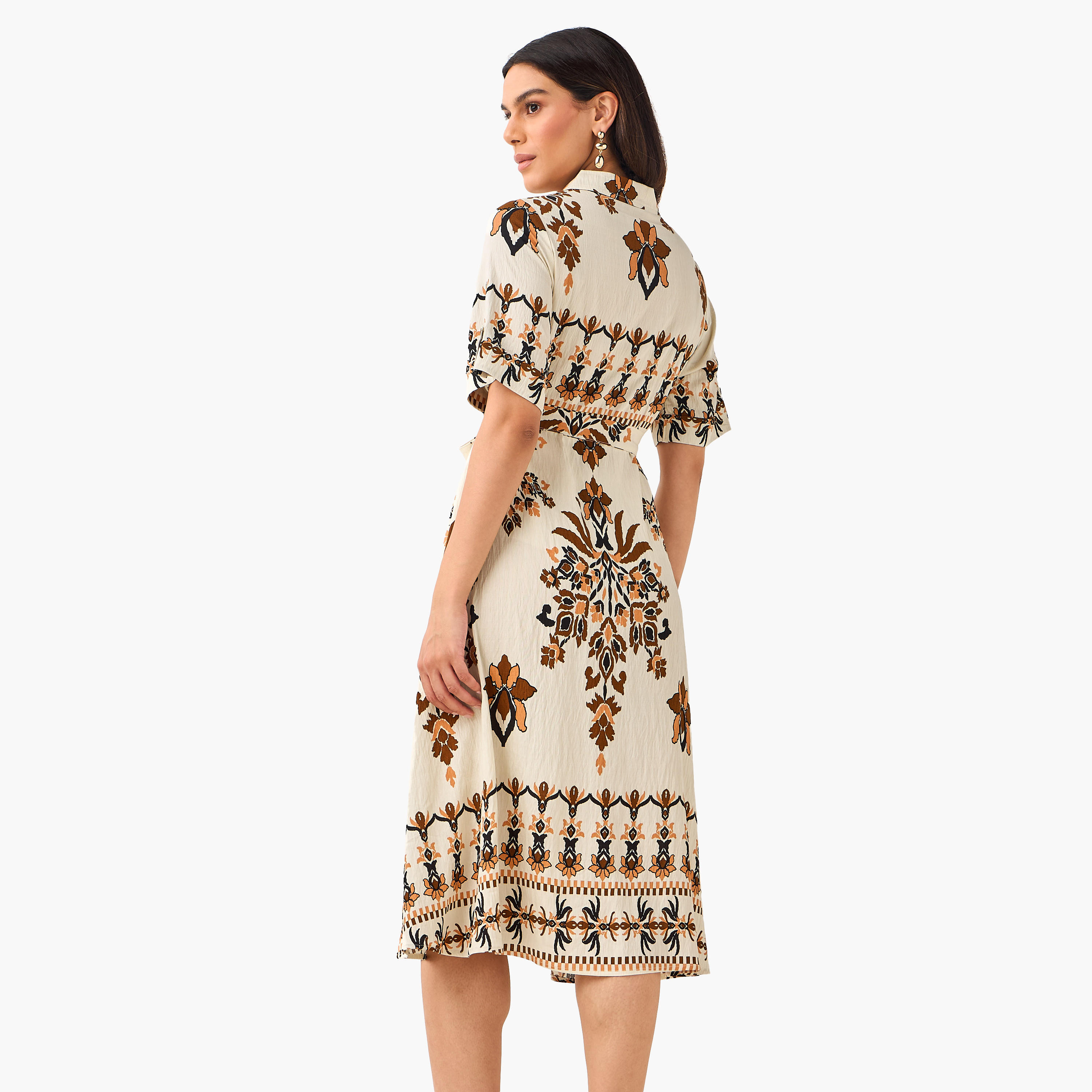 فستان قميص ميدي بحزام وتصميم بطبعات-women-clothing-dresses-image-4