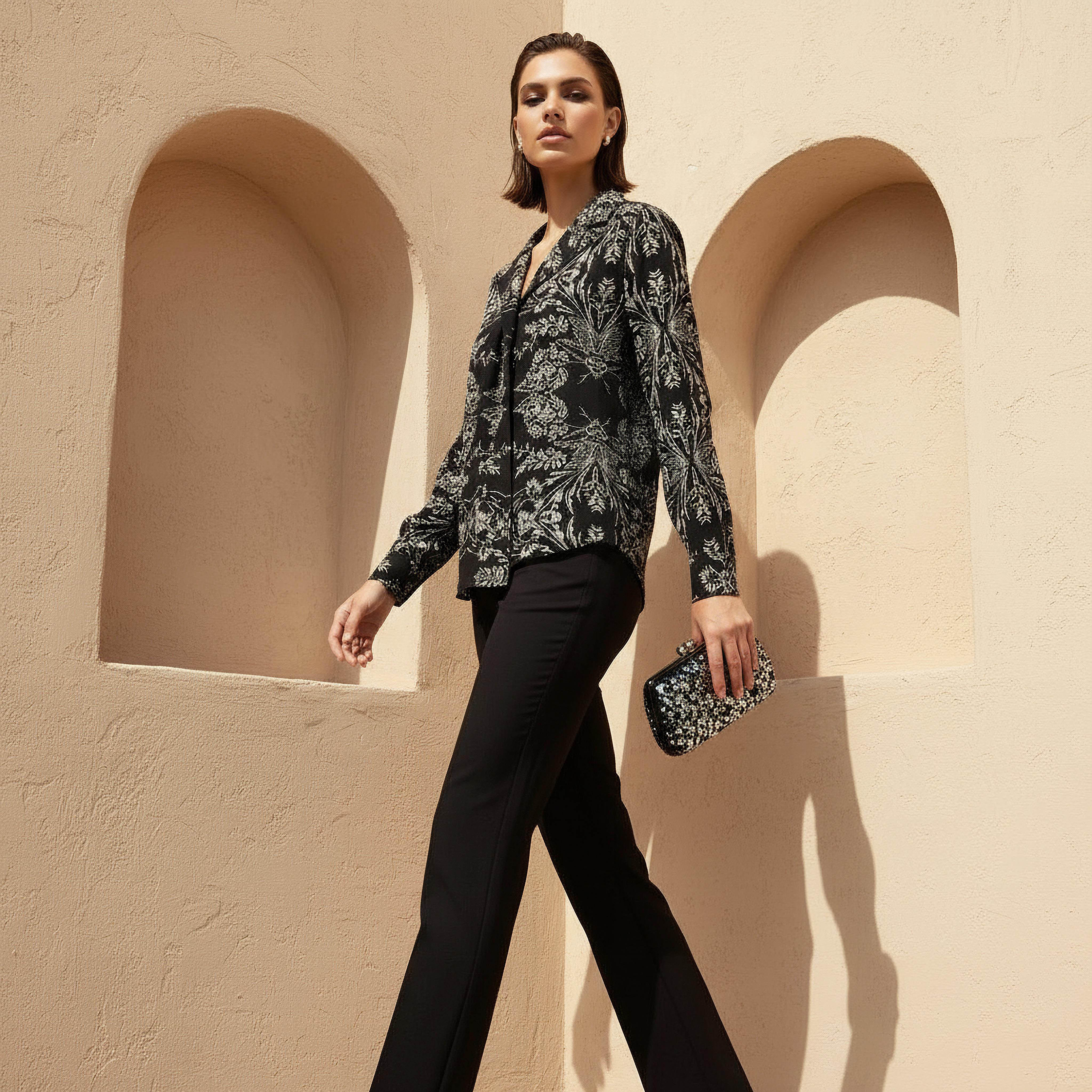Shirt with Floral Print and High-Low Hem-women-clothing-shirtsandblouses-shirts-image-2