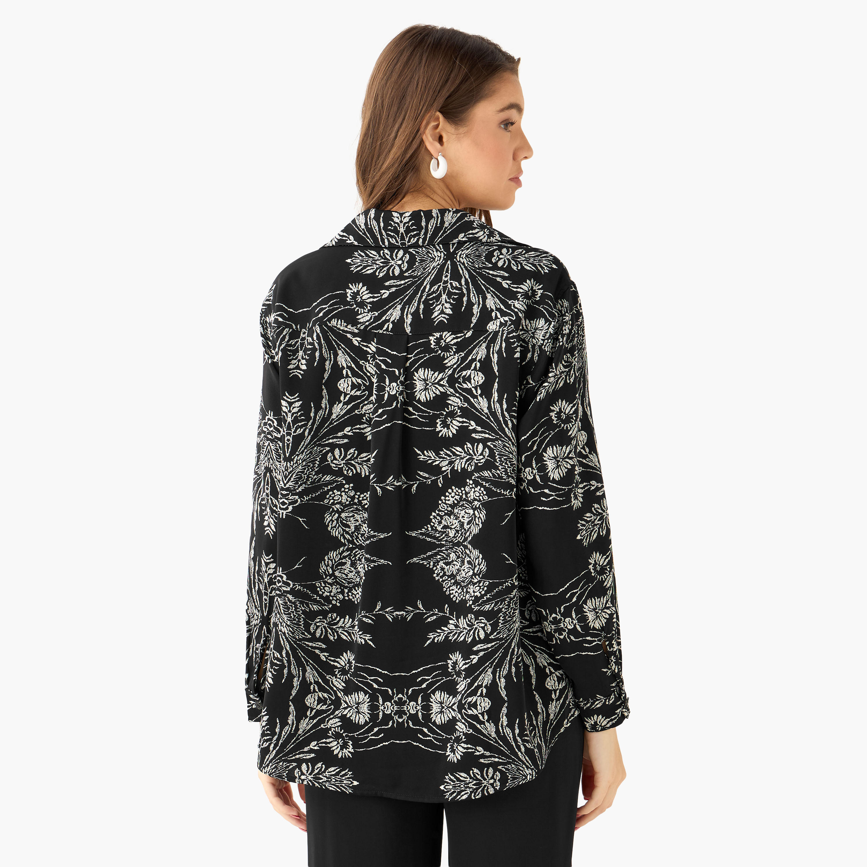 Shirt with Floral Print and High-Low Hem-women-clothing-shirtsandblouses-shirts-image-4