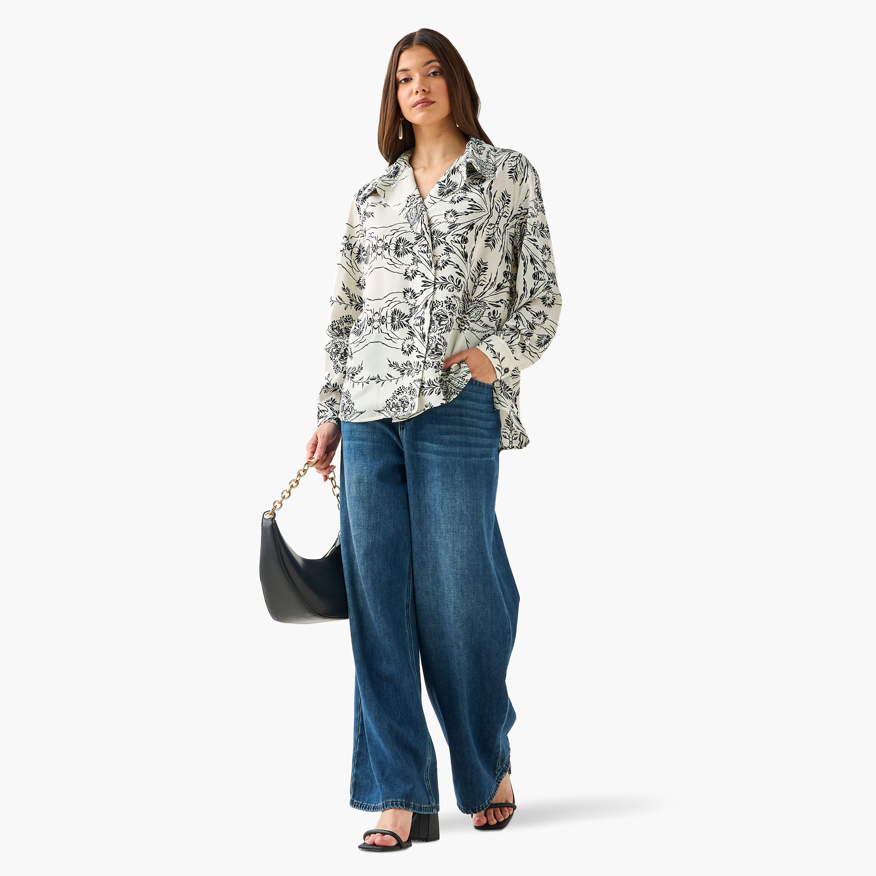 Shirt with Floral Print and High-Low Hem-women-clothing-shirtsandblouses-shirts-image-3